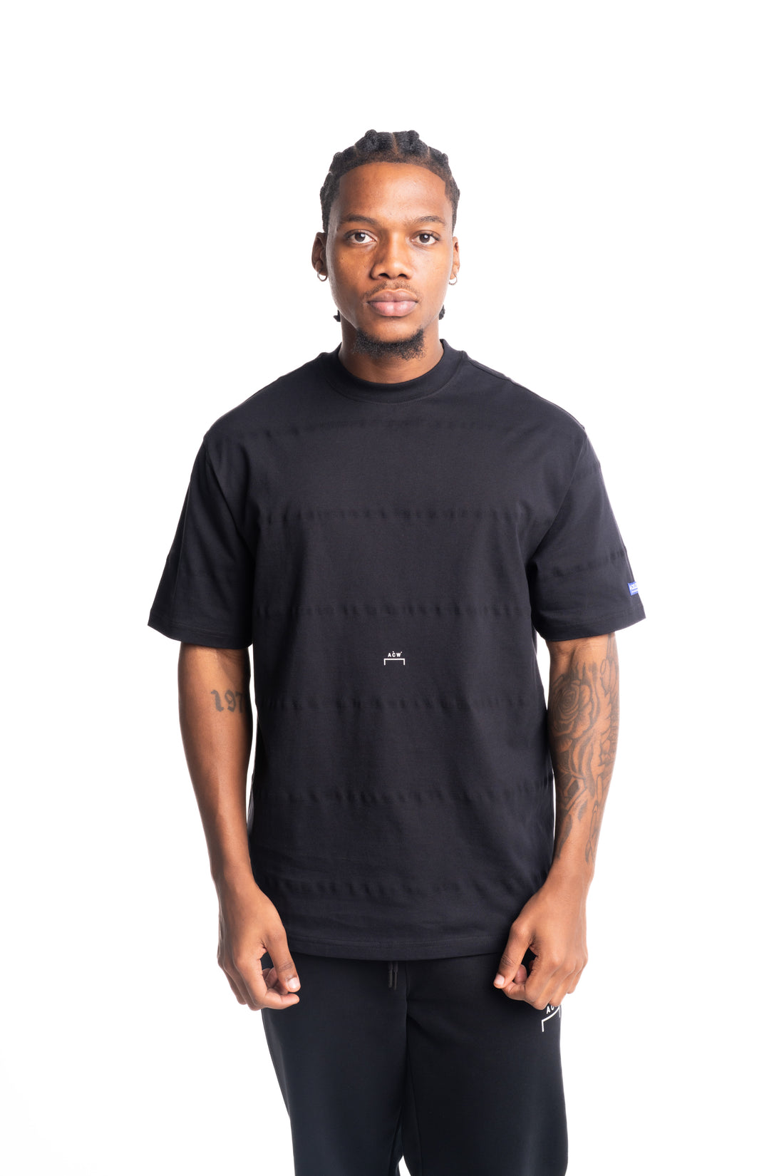 A Cold Wall Men's Striped T Shirt | ACWMTS253A-50-Onyx