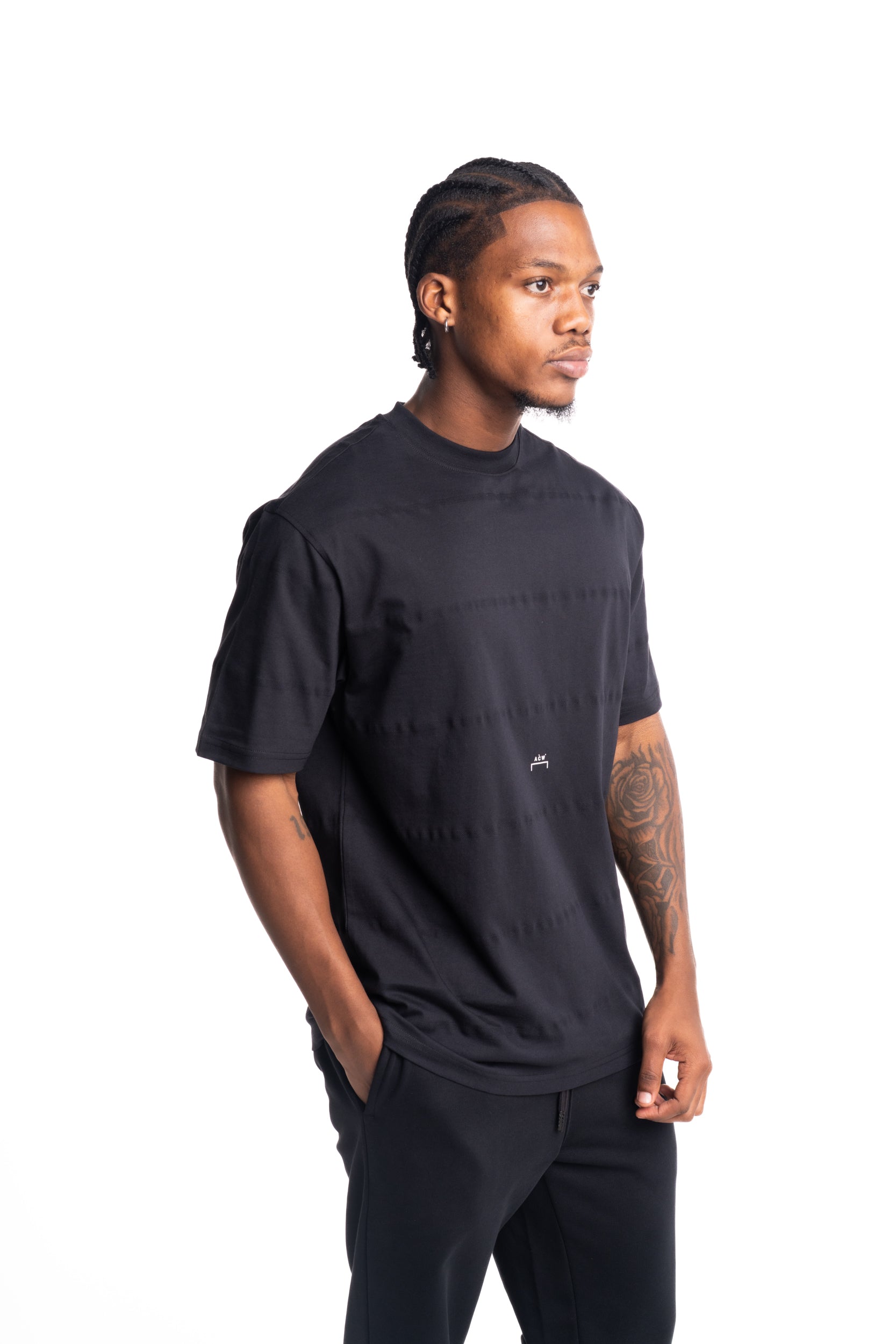 A Cold Wall Men's Striped T Shirt | ACWMTS253A-50-Onyx