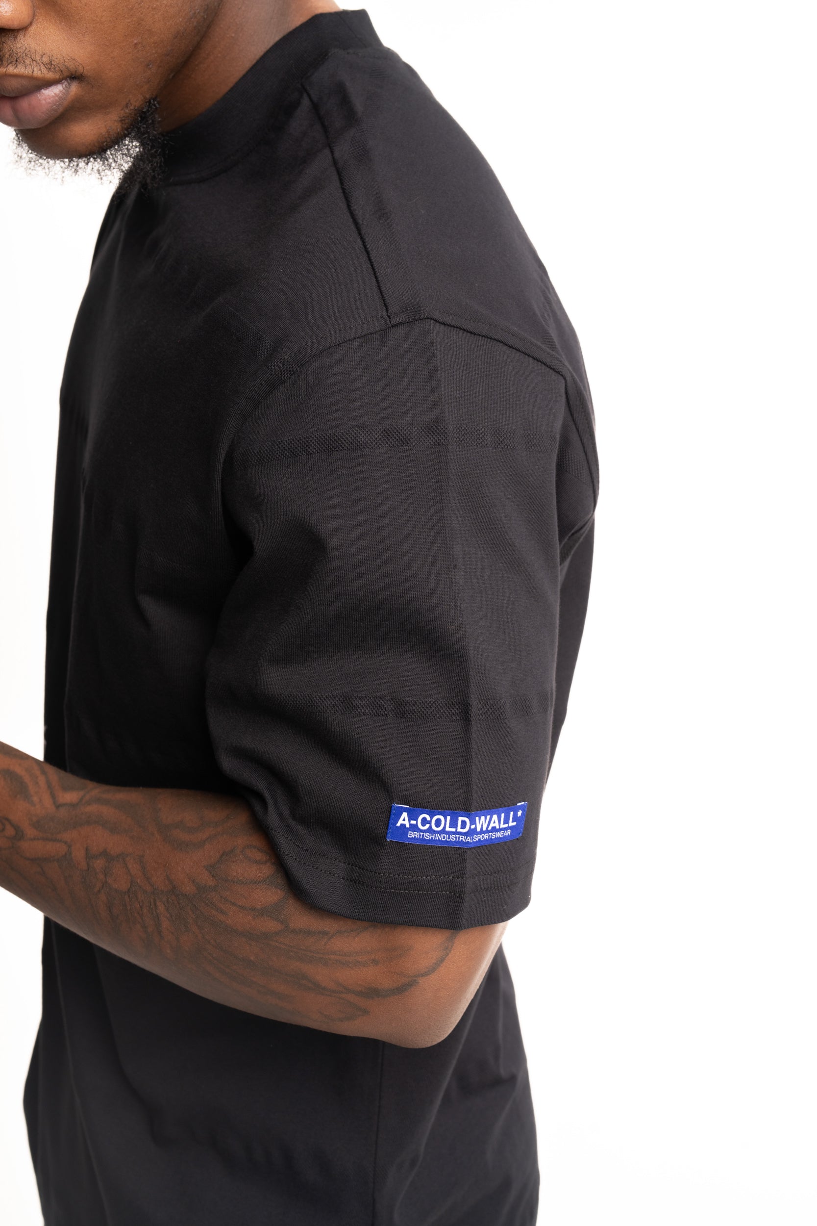 A Cold Wall Men's Striped T Shirt | ACWMTS253A-50-Onyx