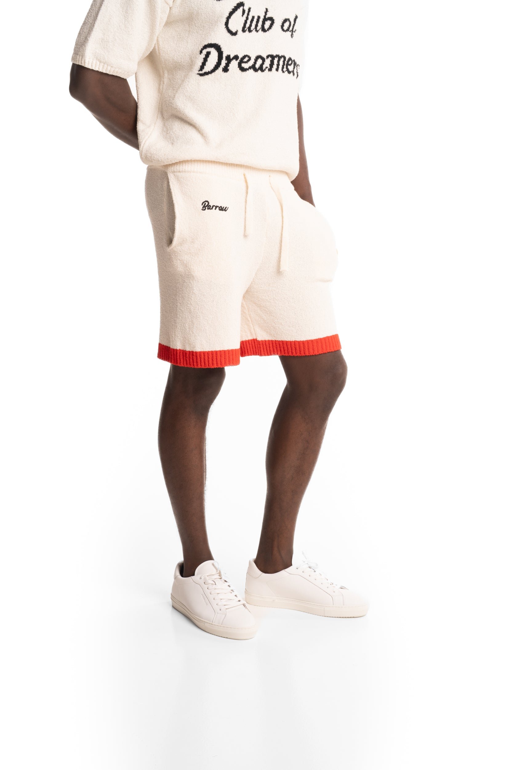 Barrow Men's Sweatshorts | S6BWUABK073-Cream