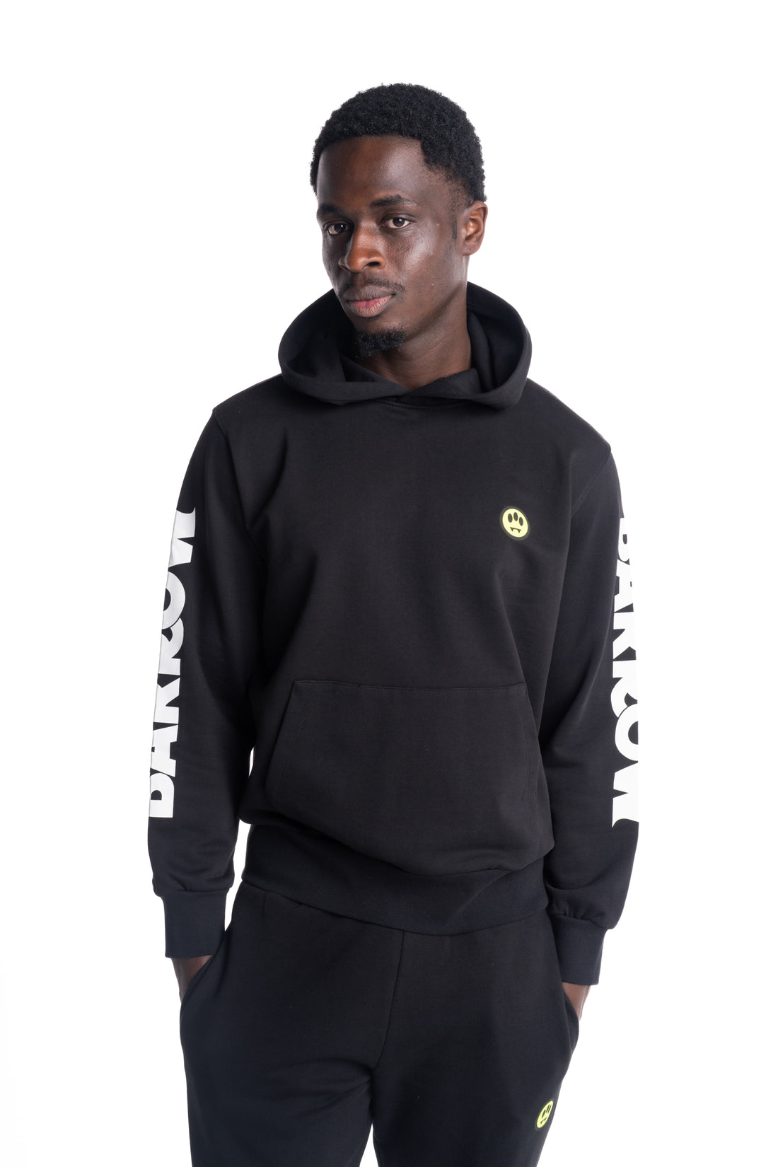 Barrow Men's Hoodie | S6BWUAHS005-Off White/Black