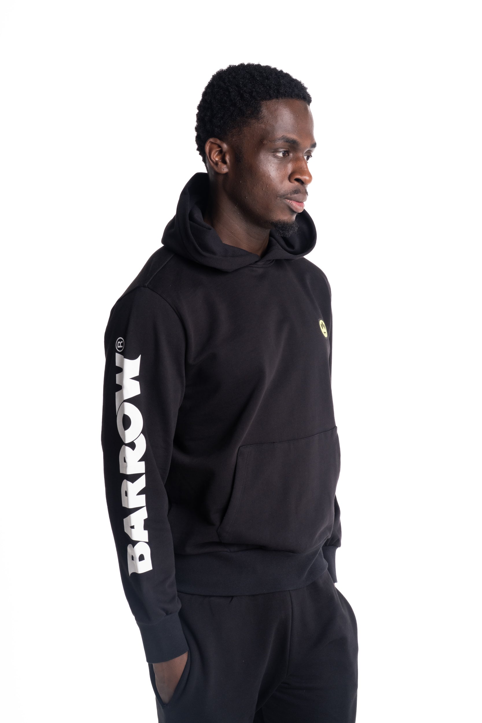 Barrow Men's Hoodie | S6BWUAHS005-Off White/Black