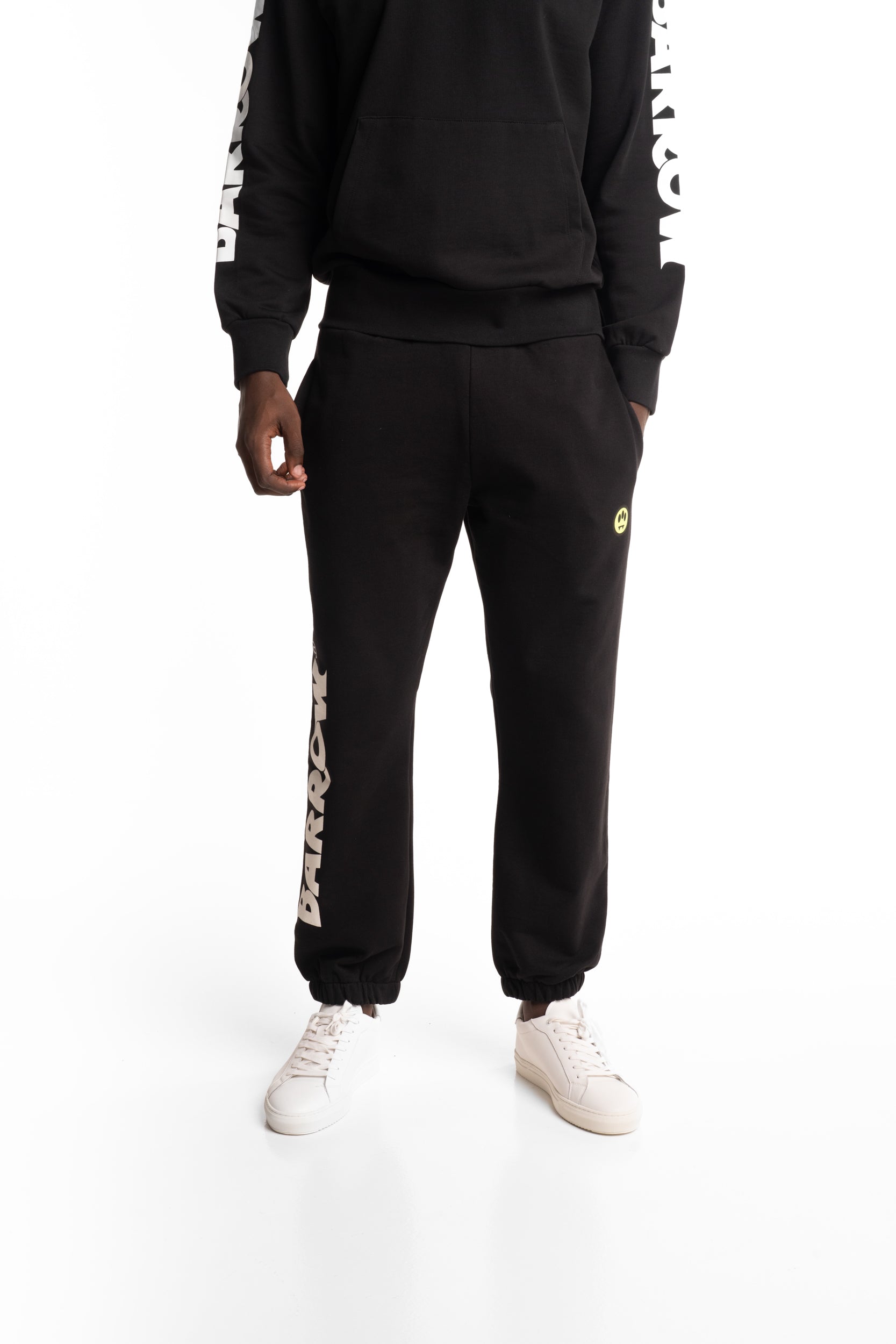 Barrow Men's Sweatpants | S6BWUAFP006-Off White/Black