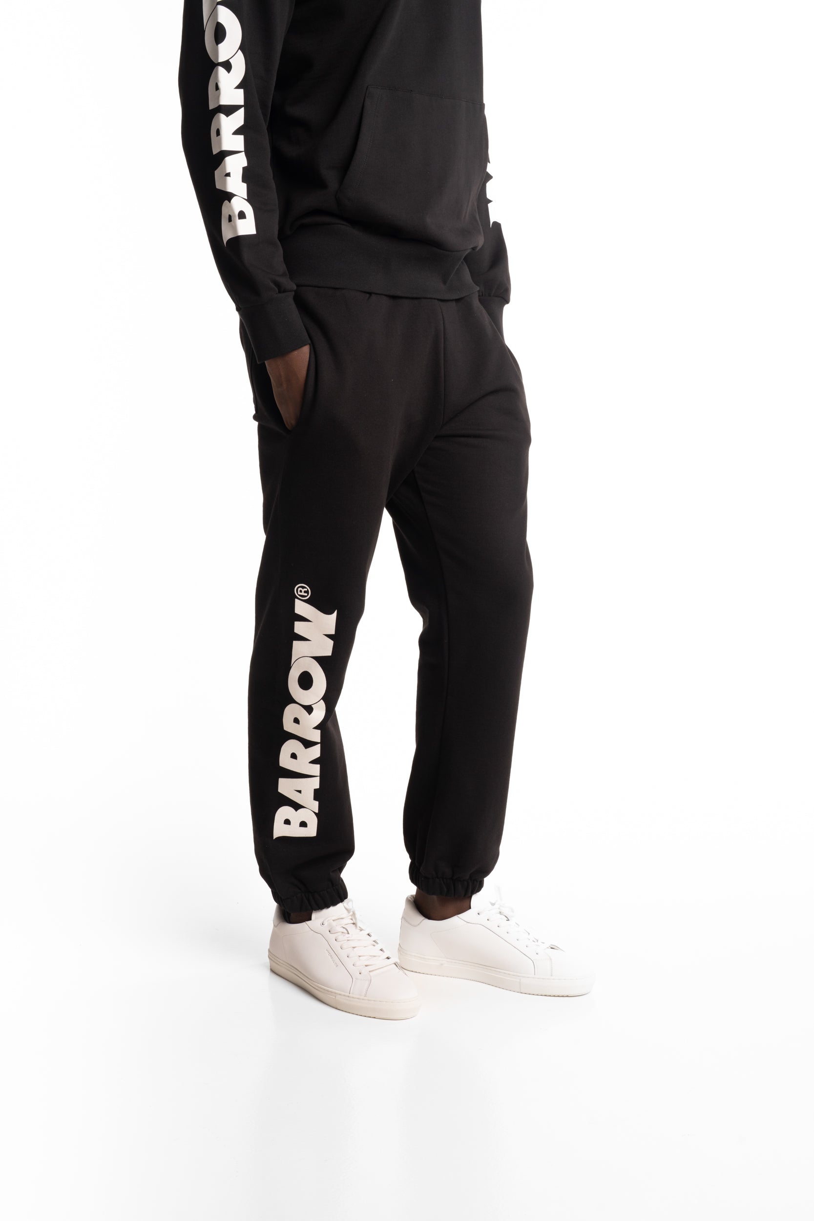 Barrow Men's Sweatpants | S6BWUAFP006-Off White/Black