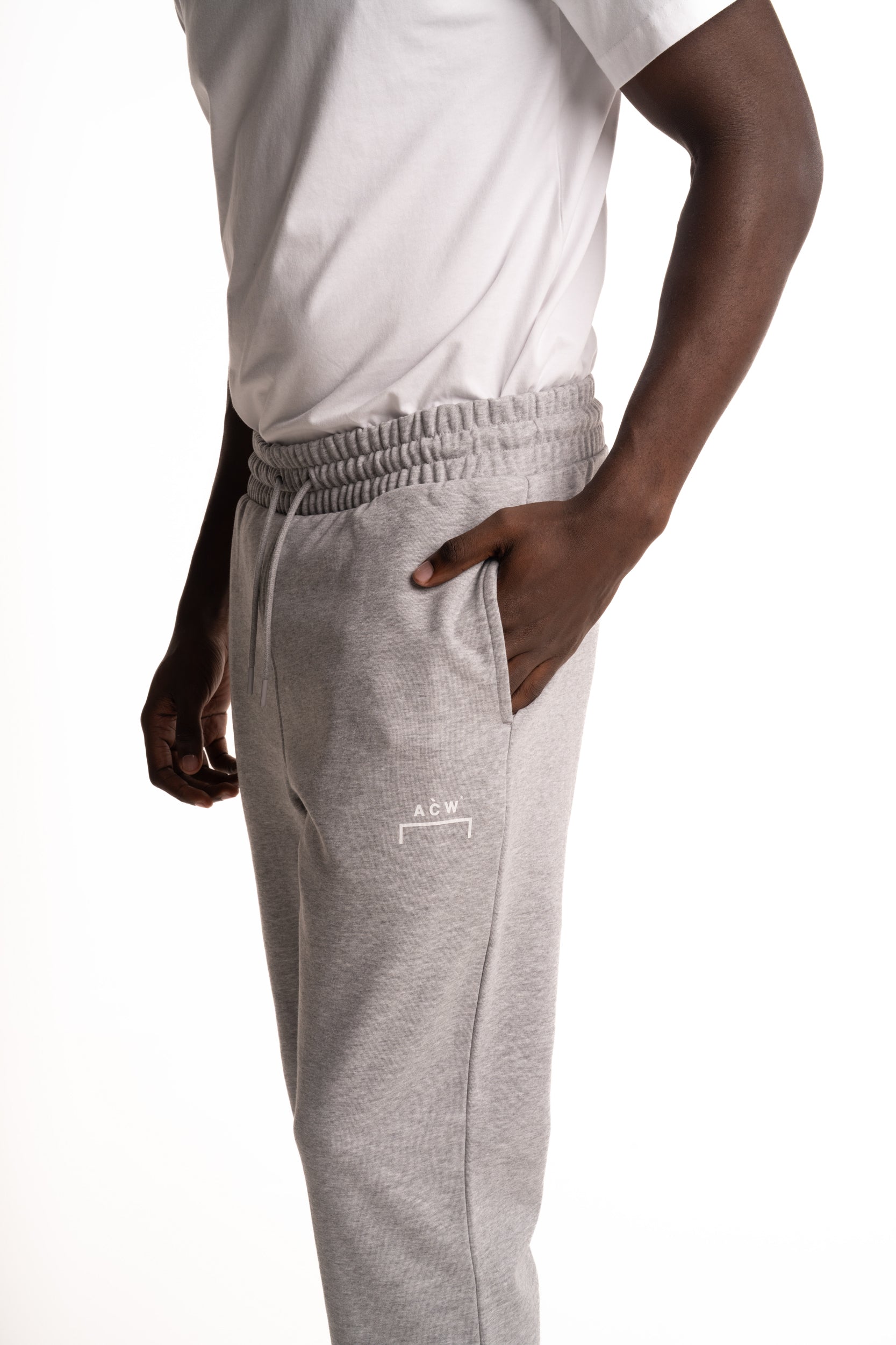 A Cold Wall Men's Woolmore Logo Jogger | ACW103-019-Grey Marl
