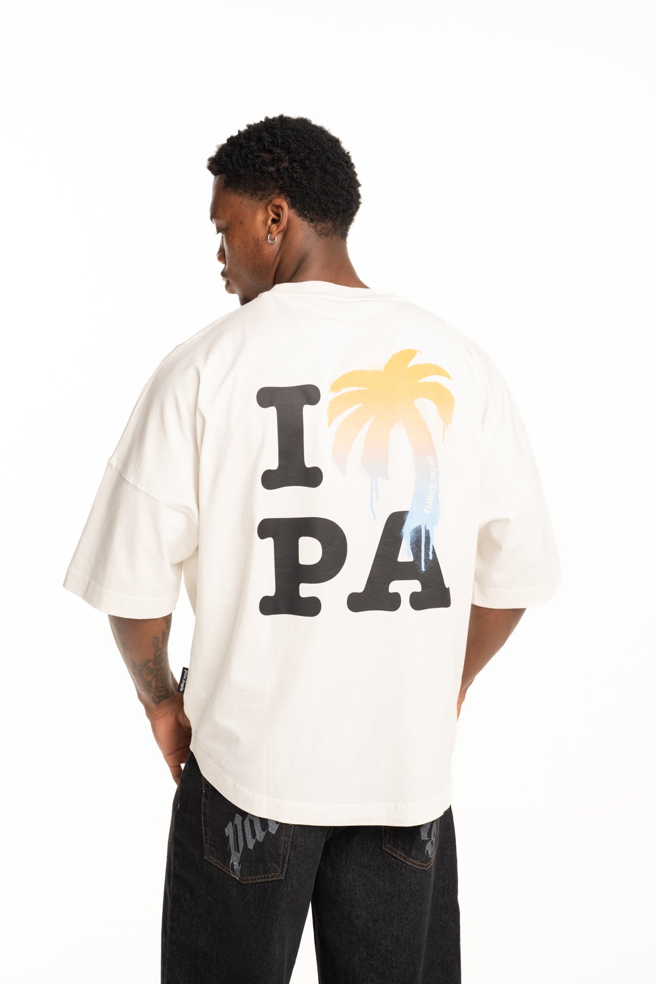 Palm Angels Men's I Love PA Oversized Tee | PMAA10BS26JER003-0310