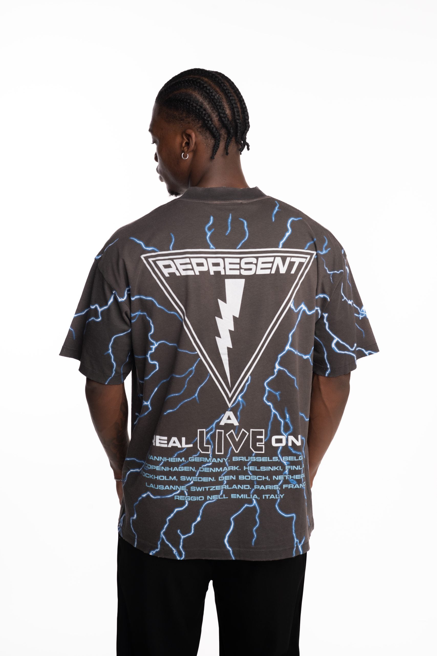 Represent Men's Iron Maiden x A Real Live One T Shirt | MLM100587-17-Stained Brown