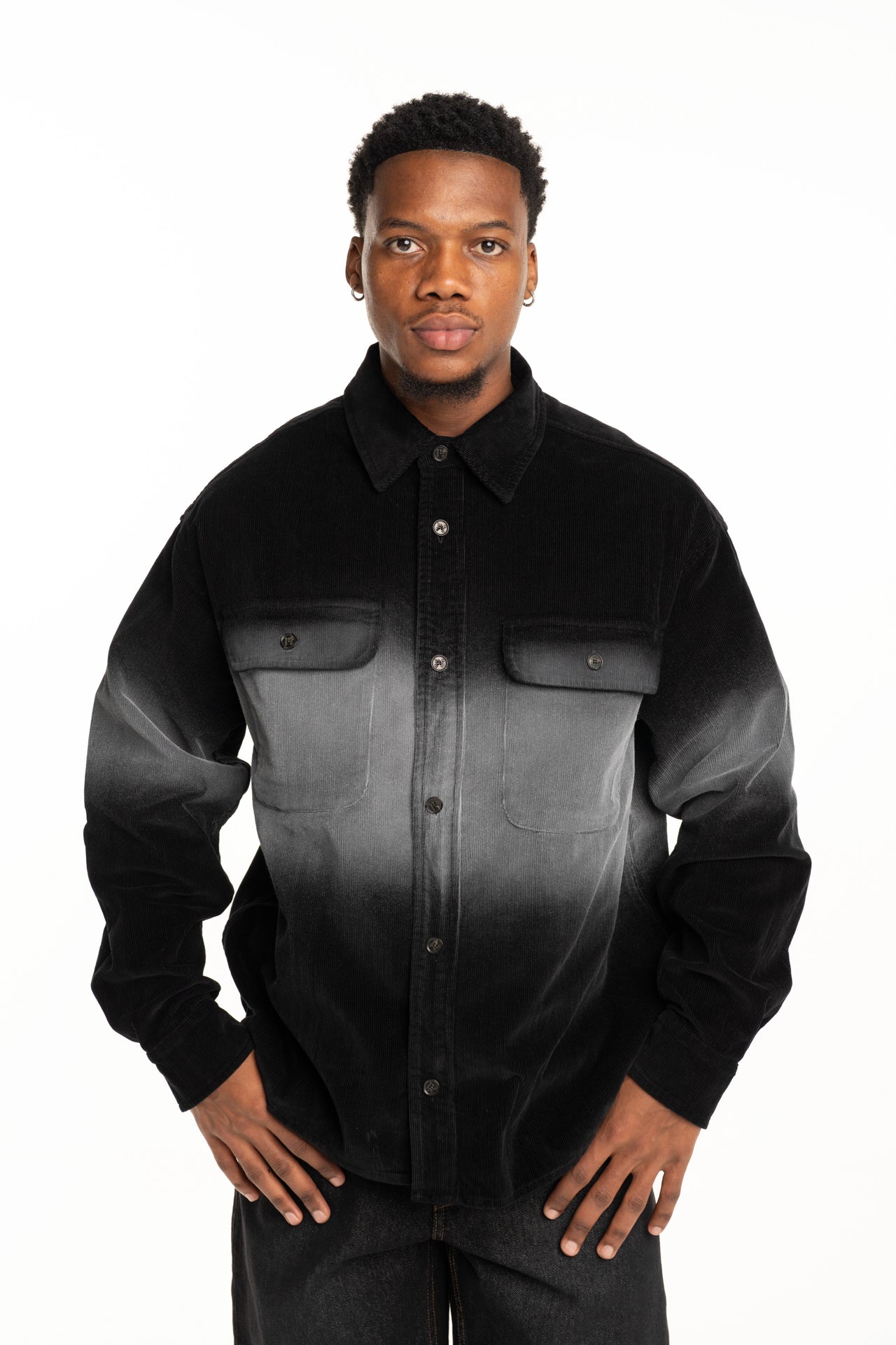 Palm Angels Men's Classic Logo Loose Overshirt | PMES024S26FAB001-1003