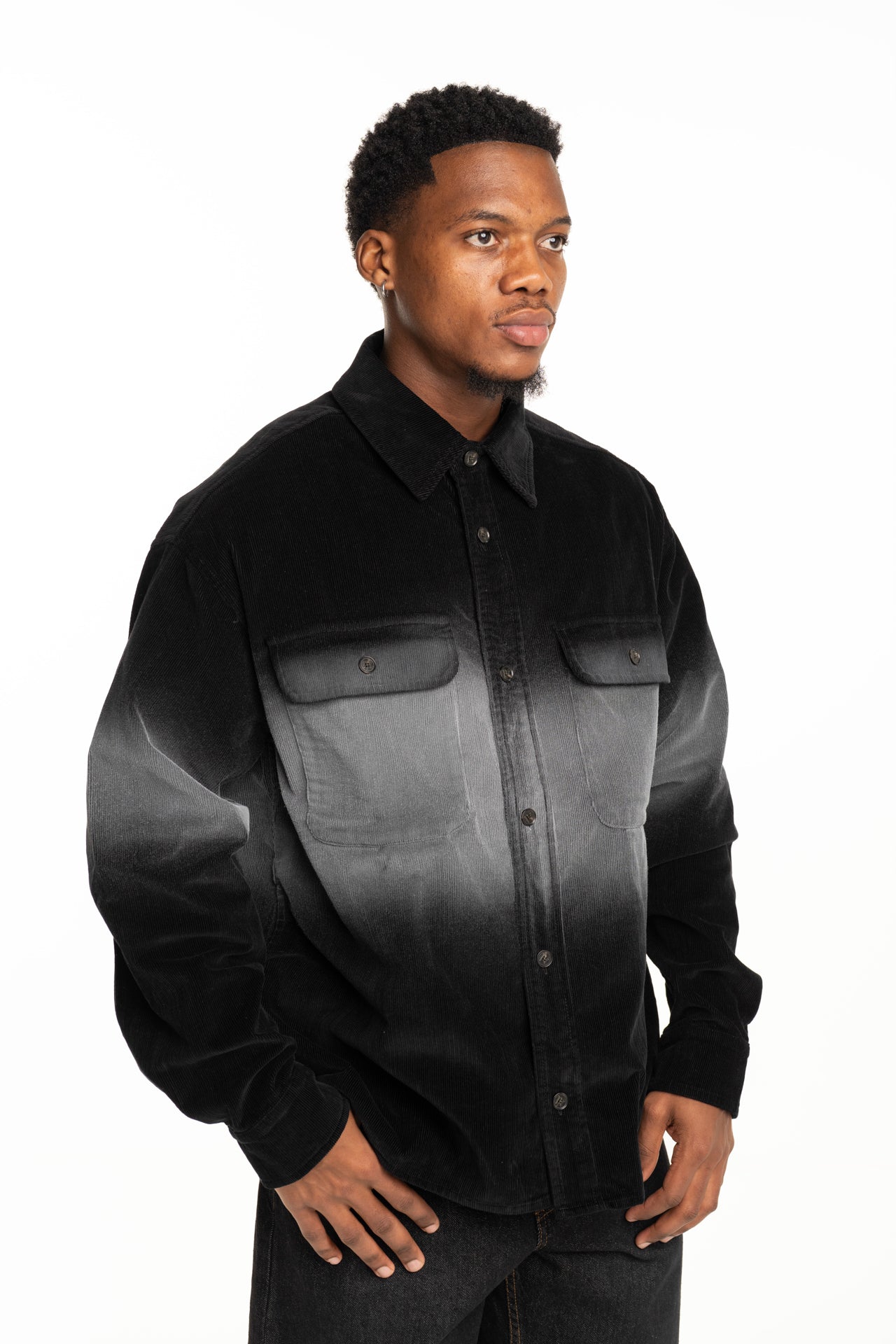 Palm Angels Men's Classic Logo Loose Overshirt | PMES024S26FAB001-1003