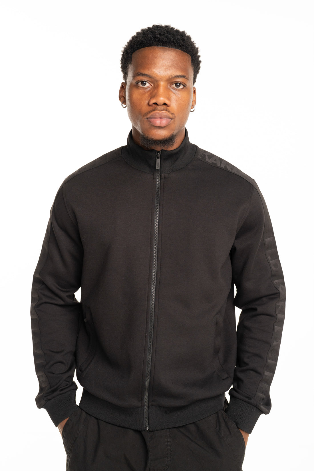 Karl Lagerfeld Mens Sweat Zip Jacket Black | 705015562901-990