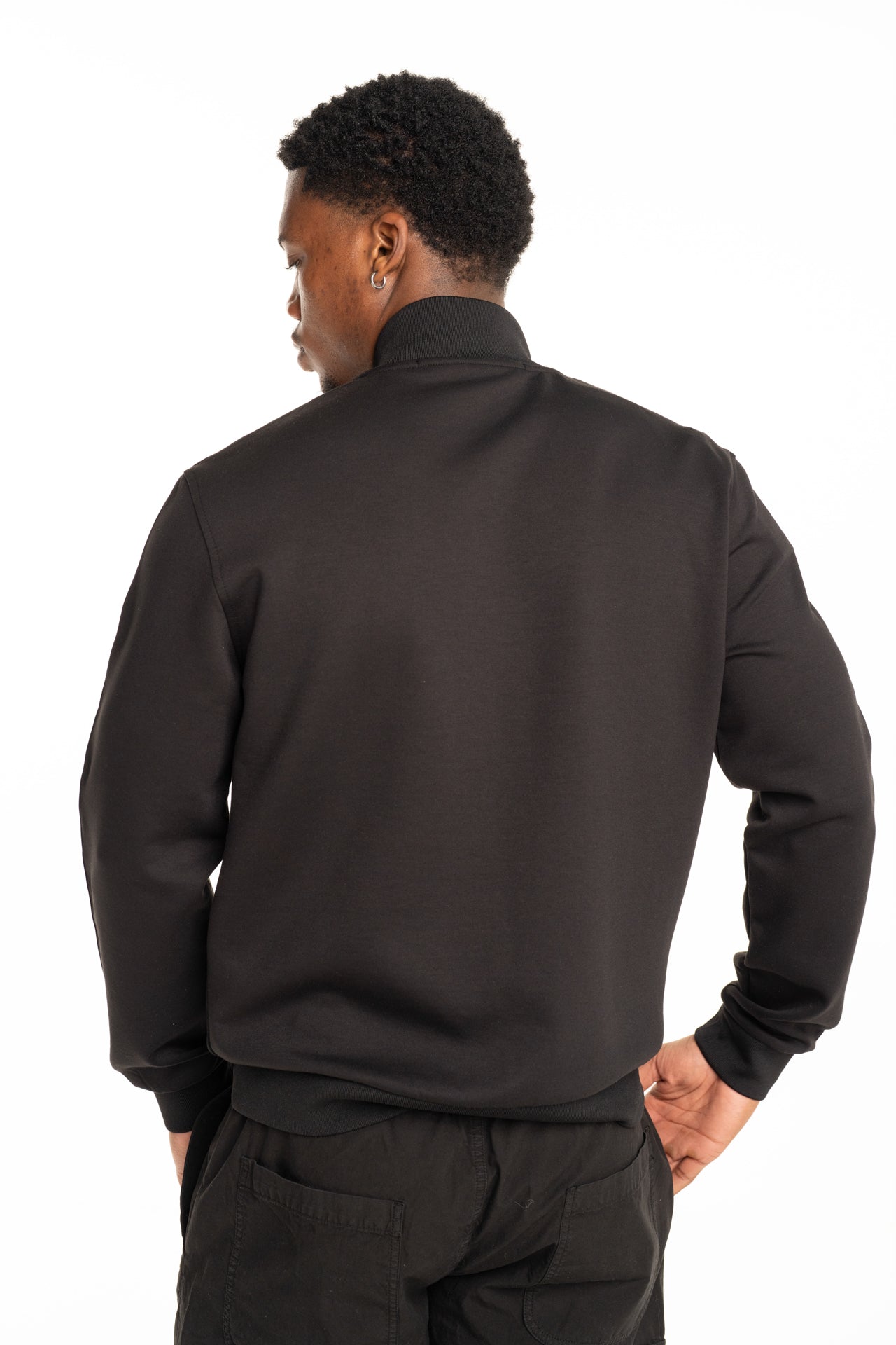 Karl Lagerfeld Mens Sweat Zip Jacket Black | 705015562901-990