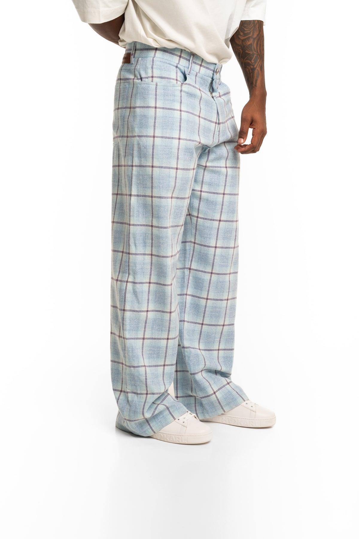 Palm Angels Men's Classic Logo Check Baggy Pants | PMCA17JS26FAB001-4103