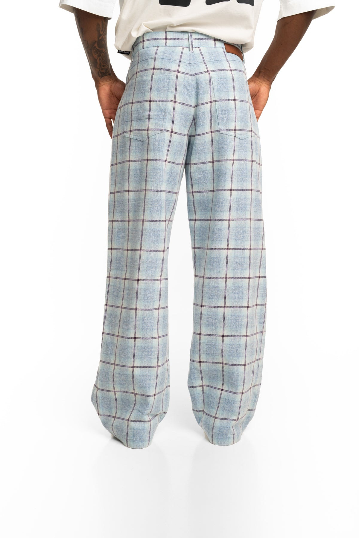 Palm Angels Men's Classic Logo Check Baggy Pants | PMCA17JS26FAB001-4103
