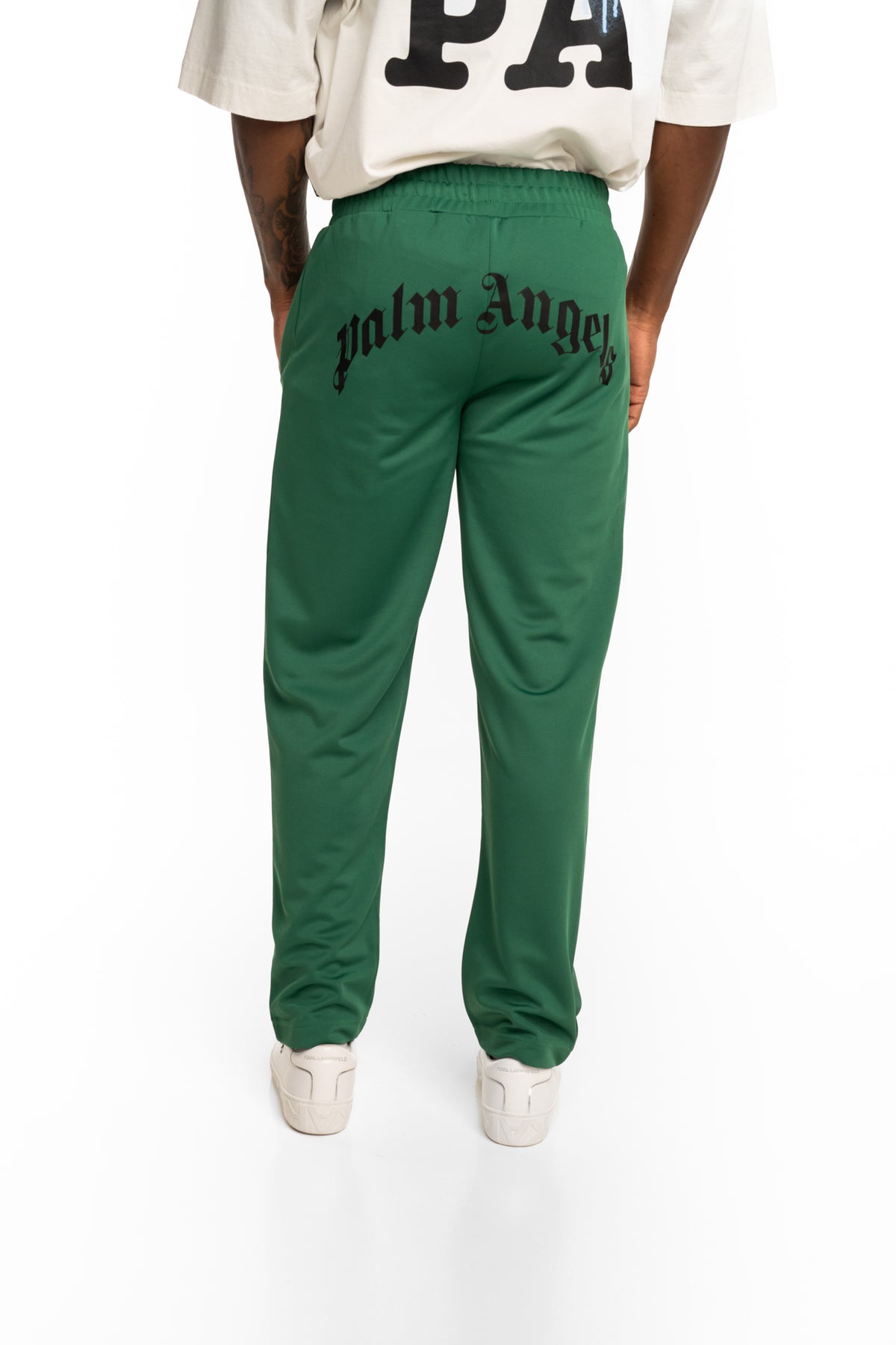 Palm Angels Men's Back Curved Logo Track Pants | PMCJ048S26FAB001-5510