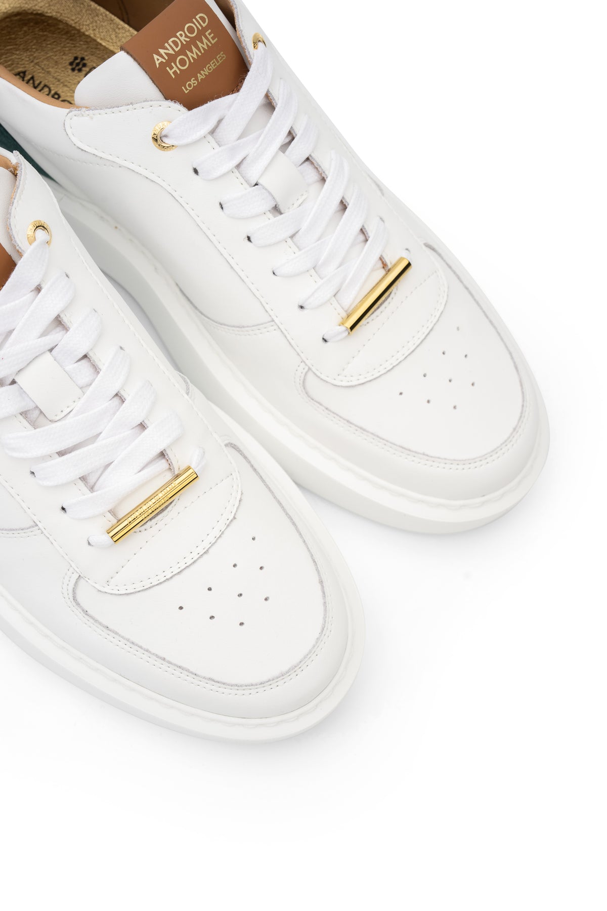 Android Homme Men's Manhattan Leather & Suede Sneaker White/Red/Green | AHP263-50