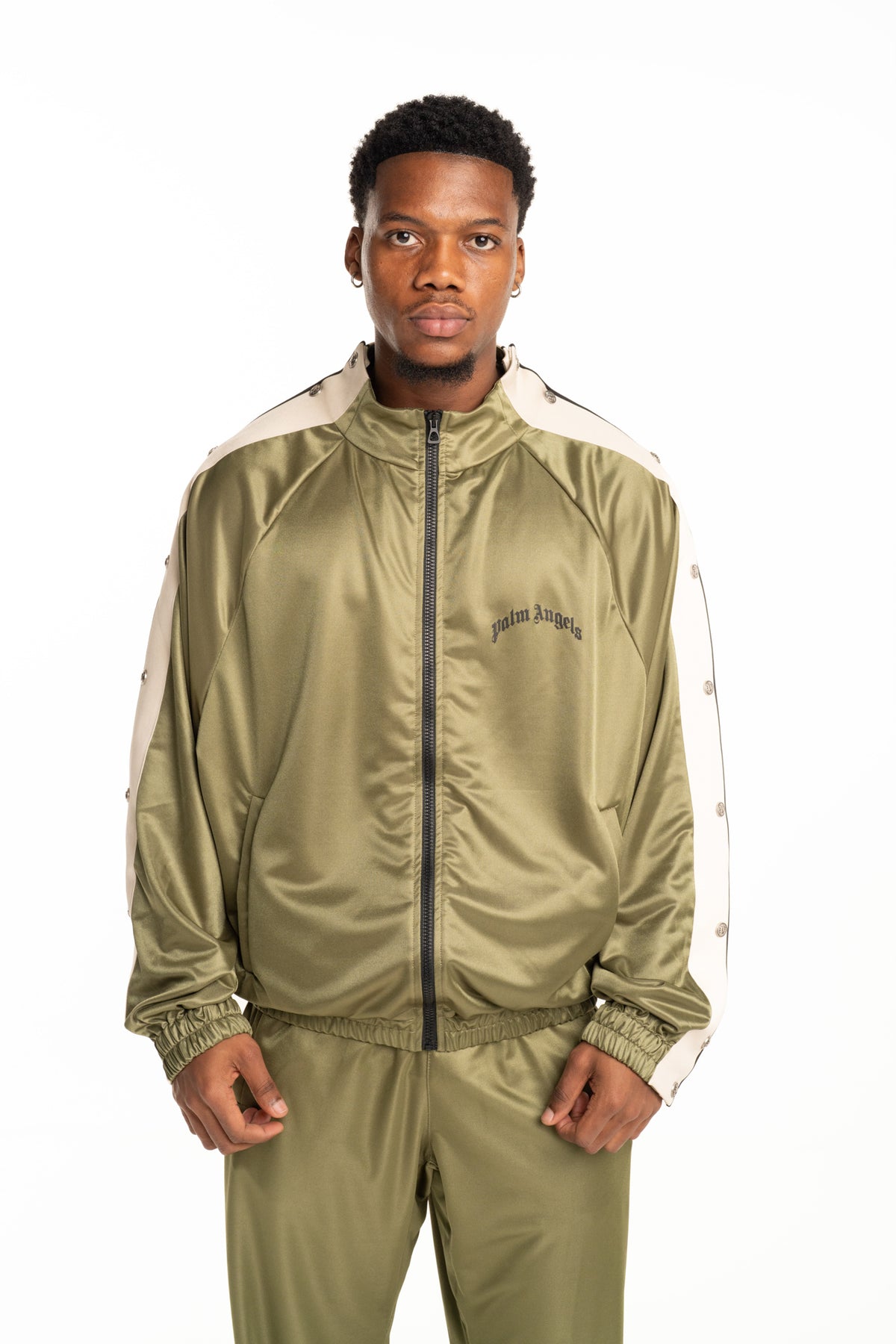 Palm Angels Mens Curved Logo Boxe Track Top | PMBD08MS26FAB001-5610