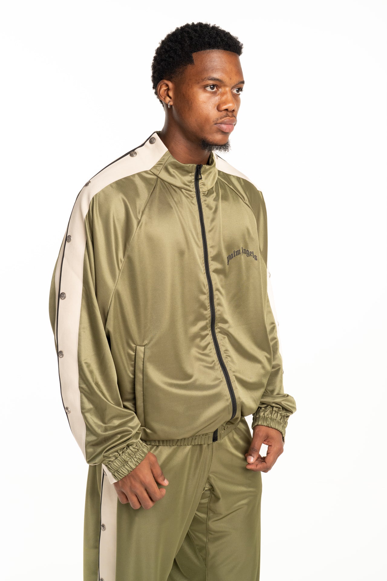 Palm Angels Mens Curved Logo Boxe Track Top | PMBD08MS26FAB001-5610