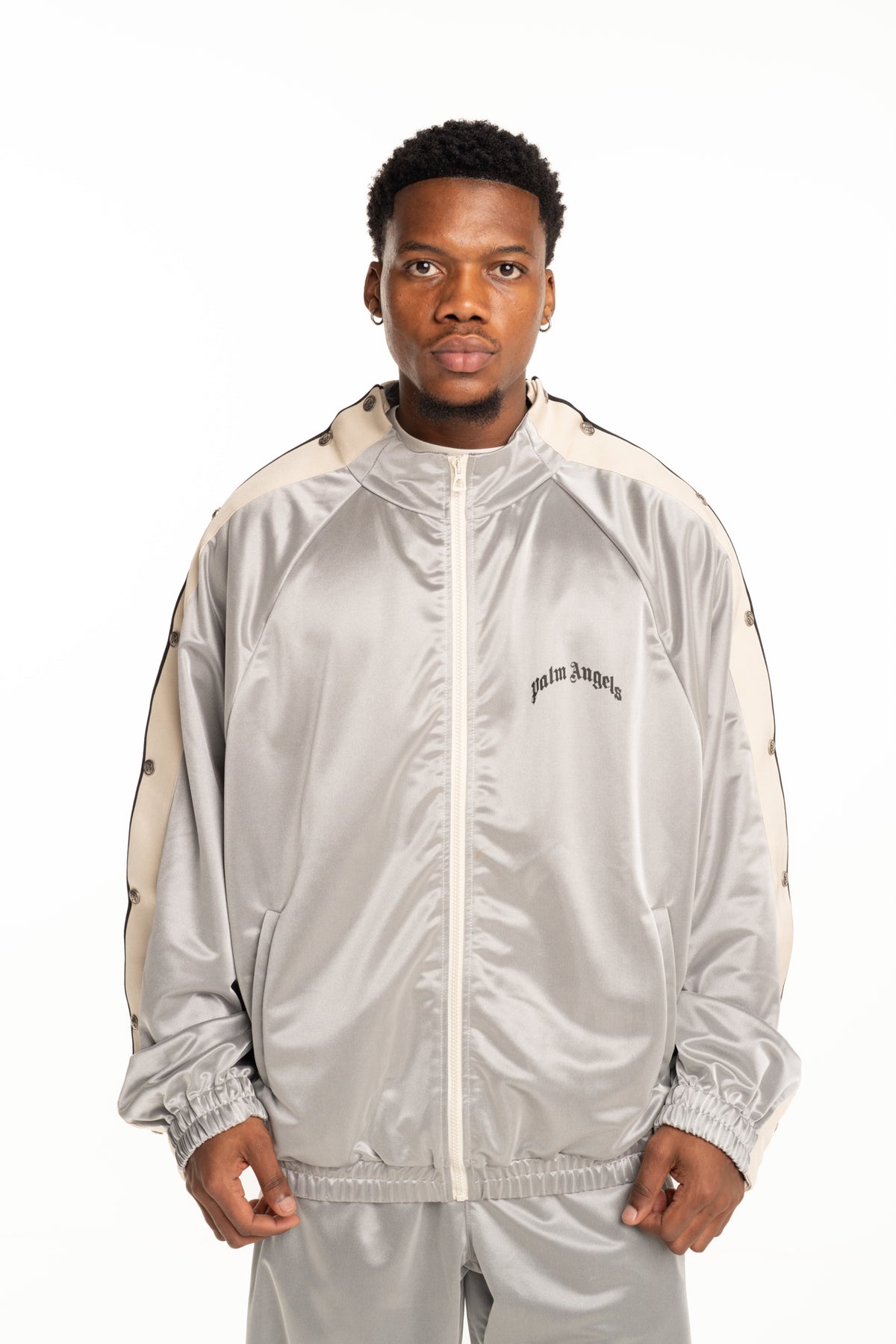 Palm Angels Mens Curved Logo S Boxe Track Top | PMBD08MS26FAB001-7210
