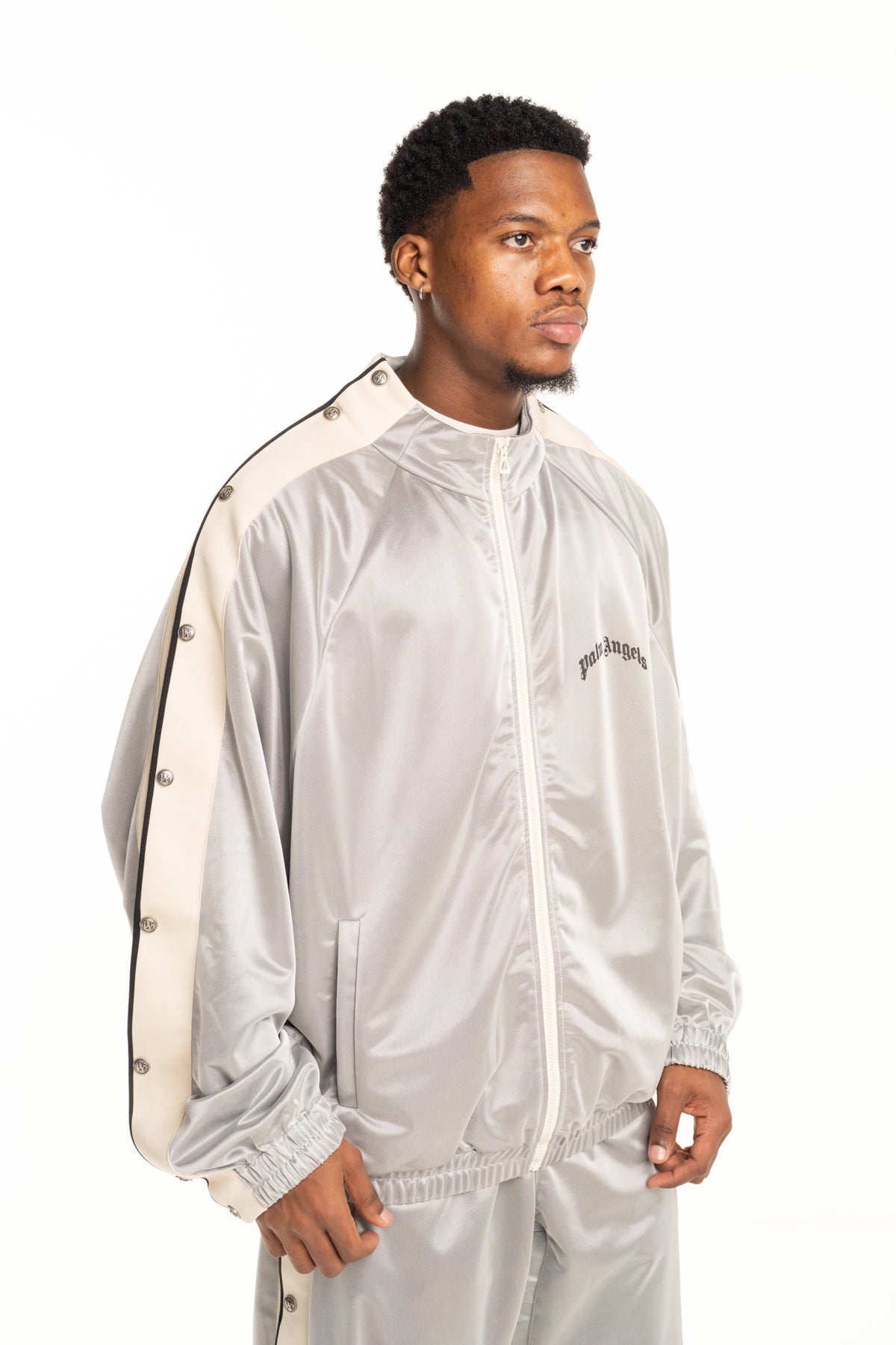Palm Angels Mens Curved Logo S Boxe Track Top | PMBD08MS26FAB001-7210