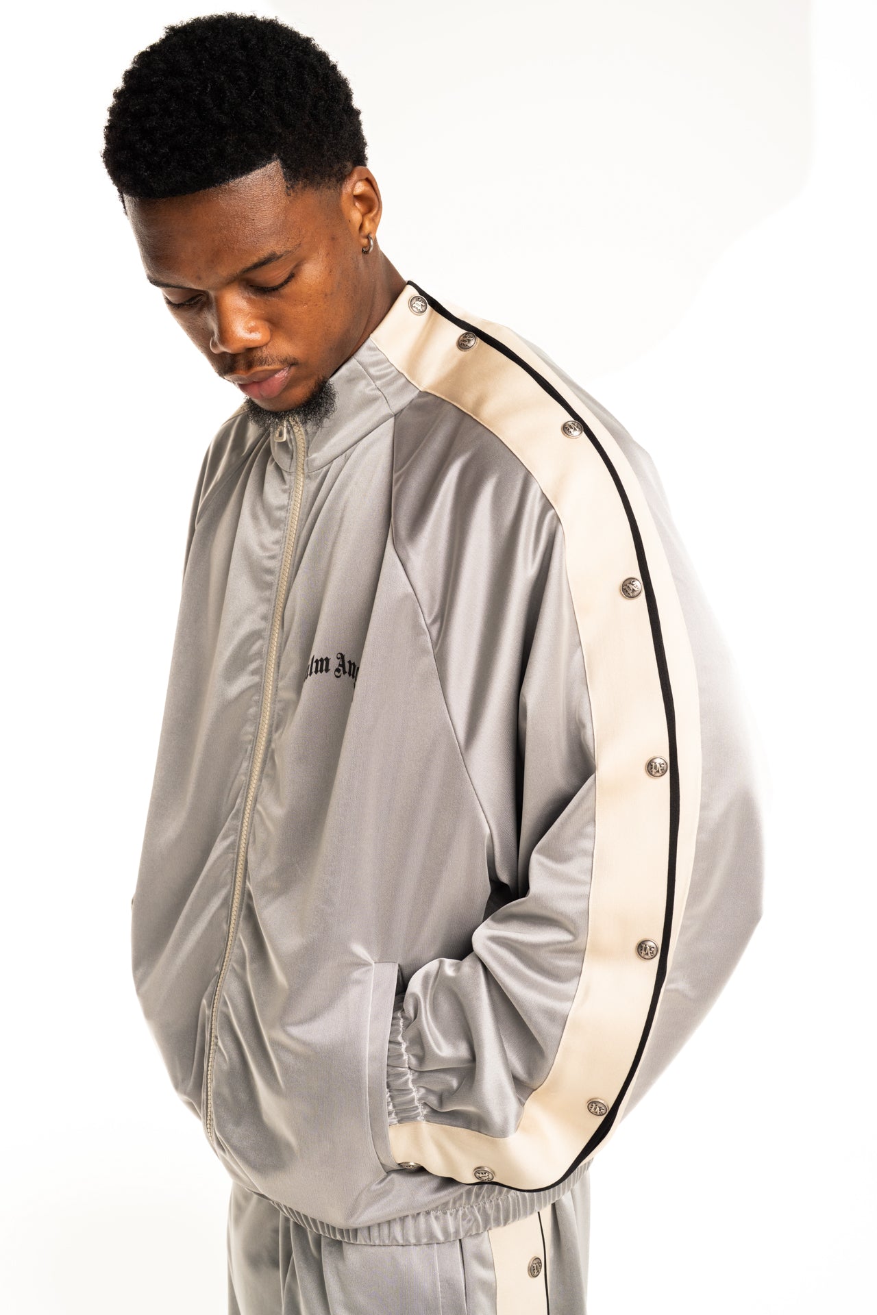 Palm Angels Mens Curved Logo S Boxe Track Top | PMBD08MS26FAB001-7210
