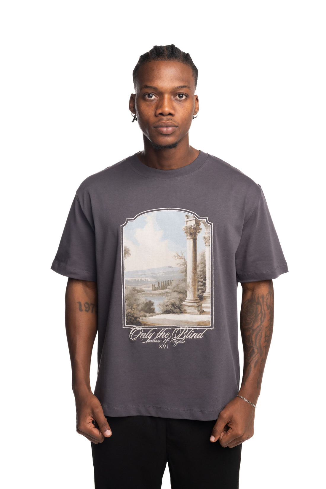 Only The Blind Dusk Echoes Of Angels T Shirt Grey | OTB-T1599