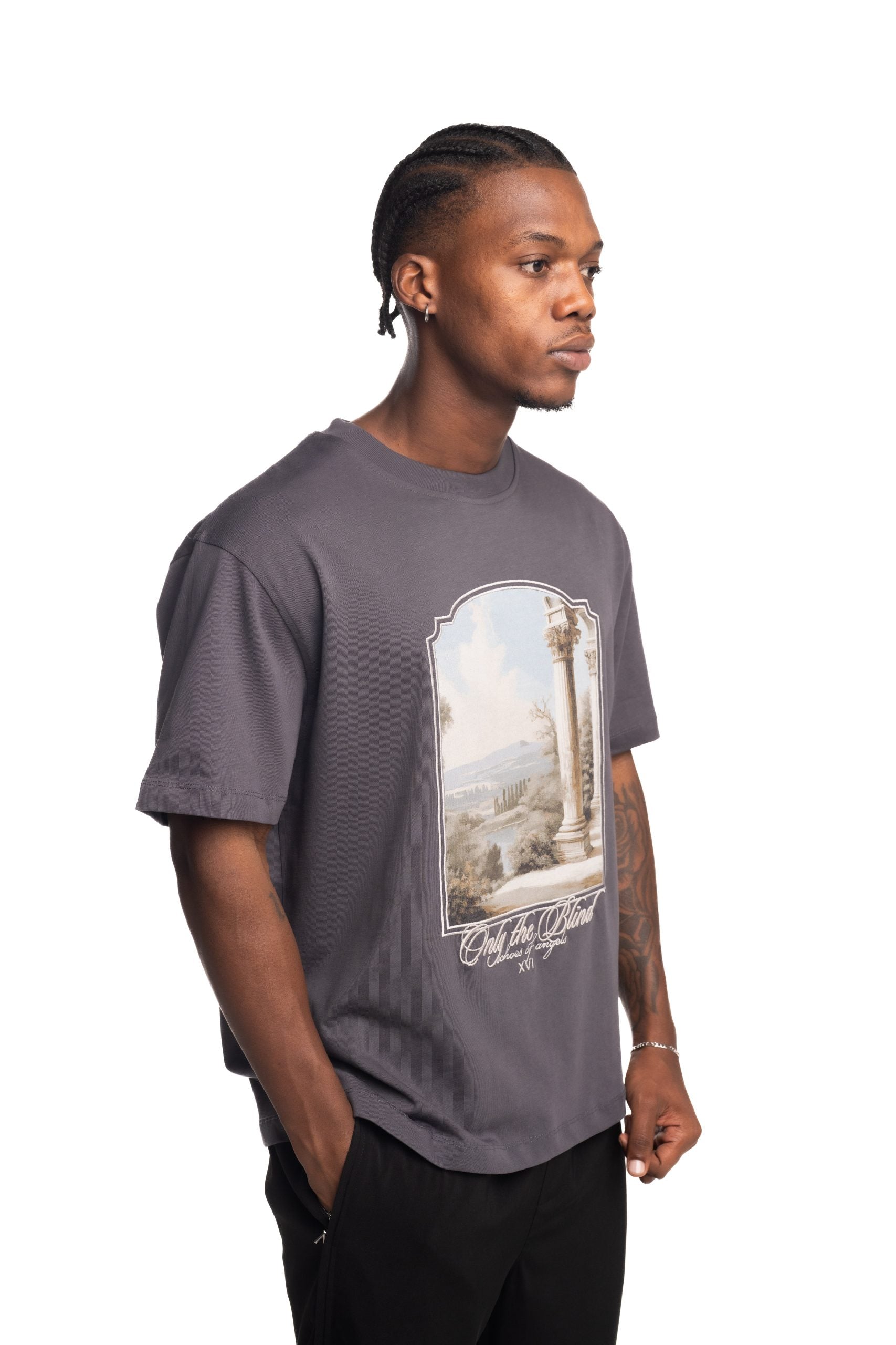 Only The Blind Dusk Echoes Of Angels T Shirt Grey | OTB-T1599