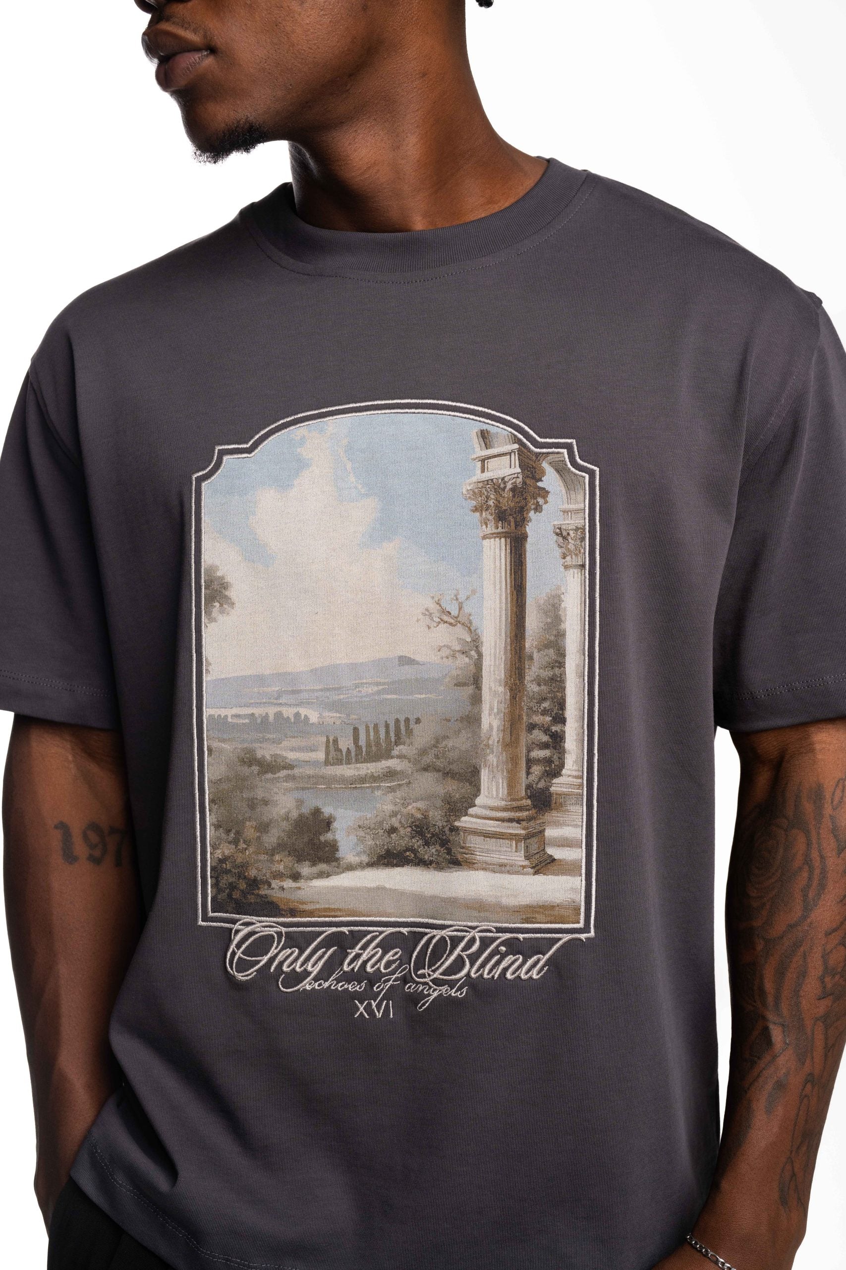 Only The Blind Dusk Echoes Of Angels T Shirt Grey | OTB-T1599