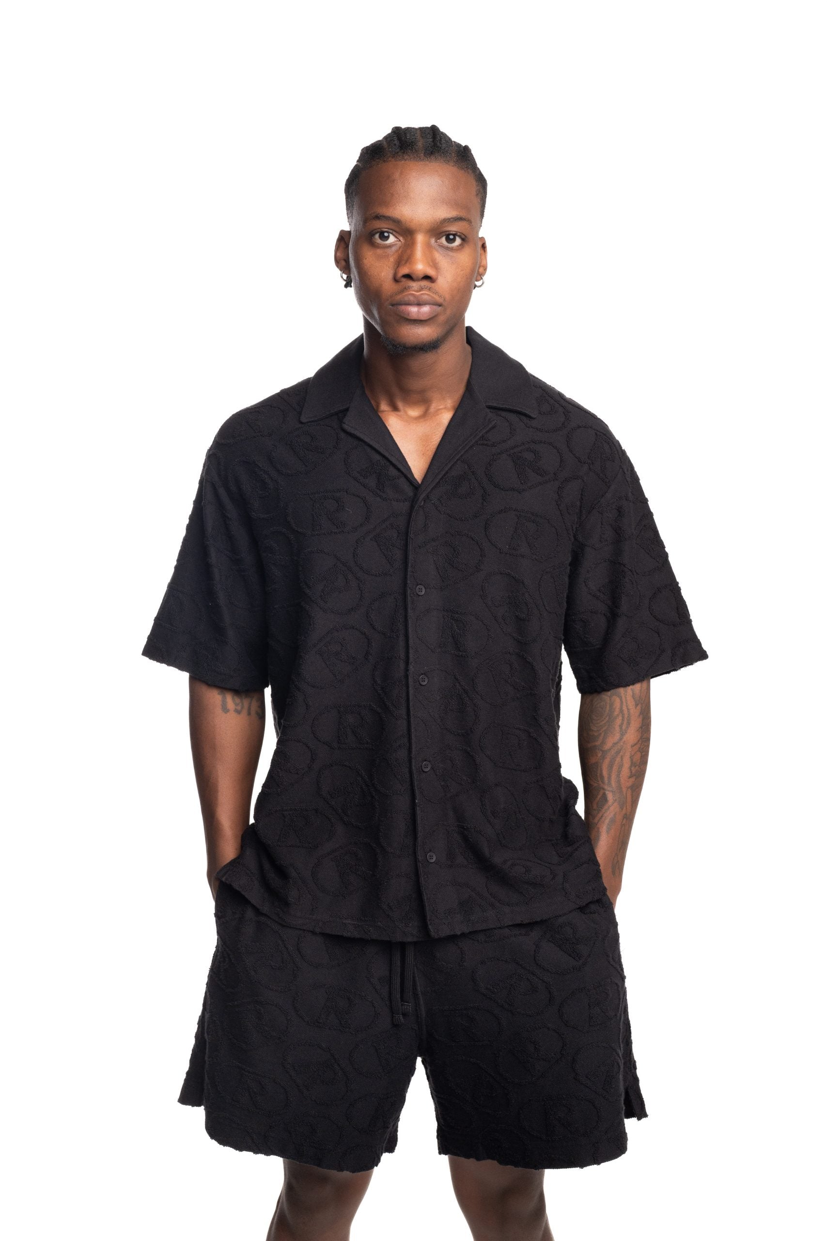 Represent Men's Aop Towel Shirt | MLM100290-01-Black
