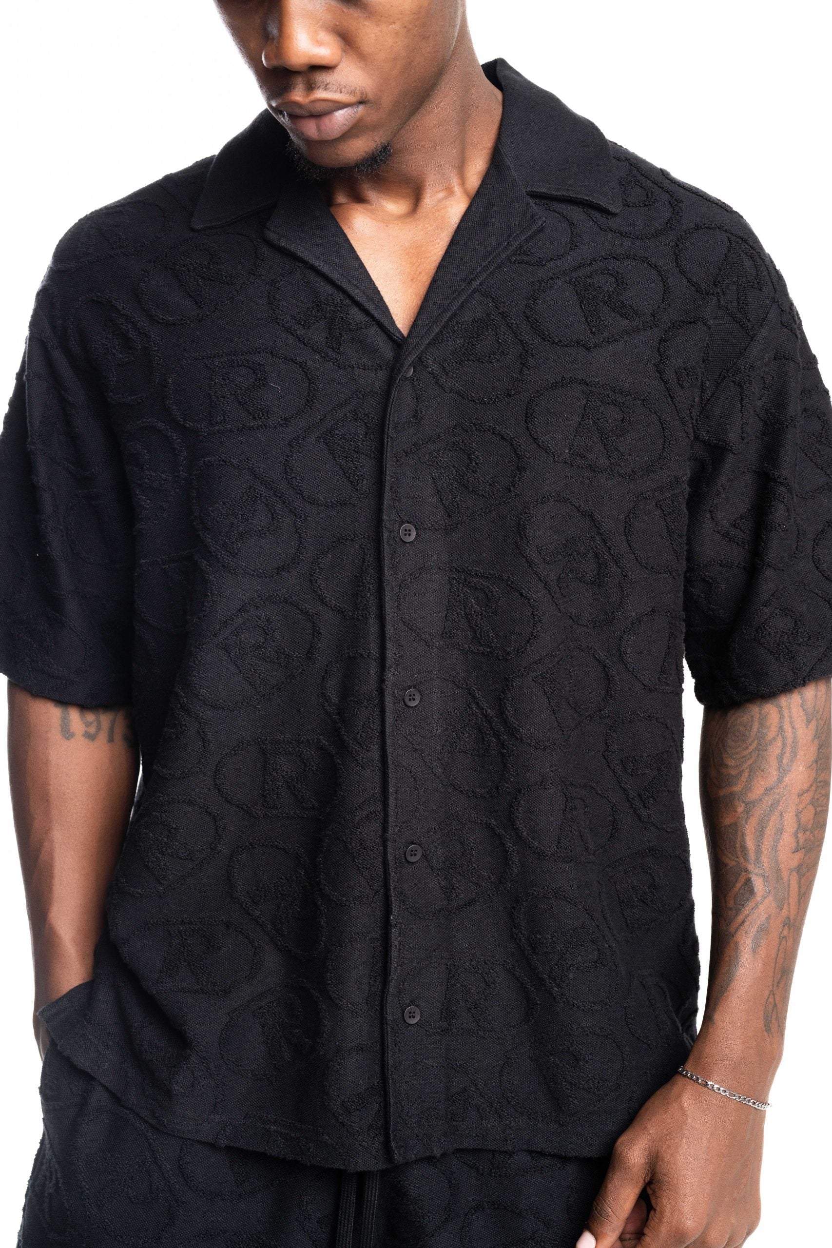 Represent Men's Aop Towel Shirt | MLM100290-01-Black