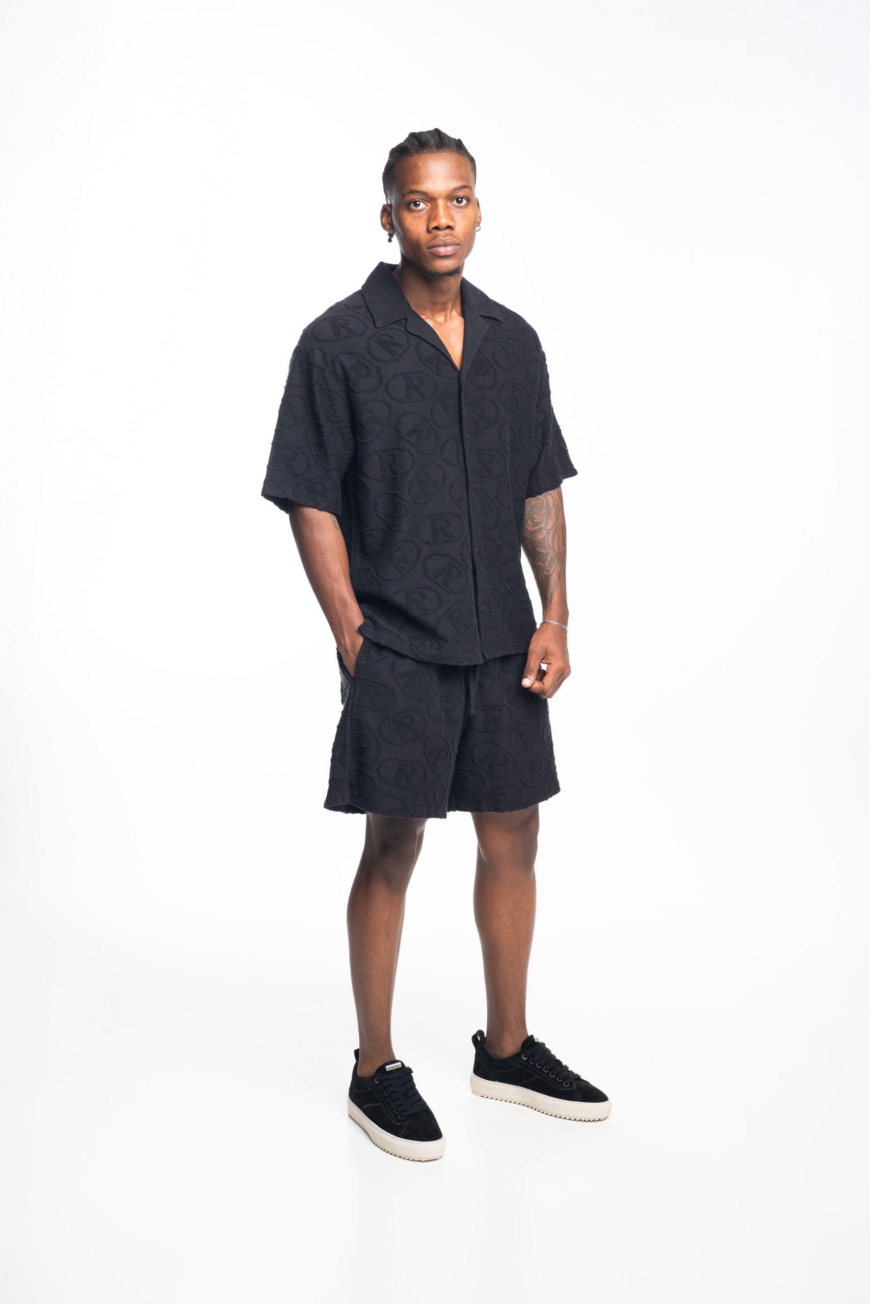 Represent Men's Aop Towel Short | MLM100291-01-Black
