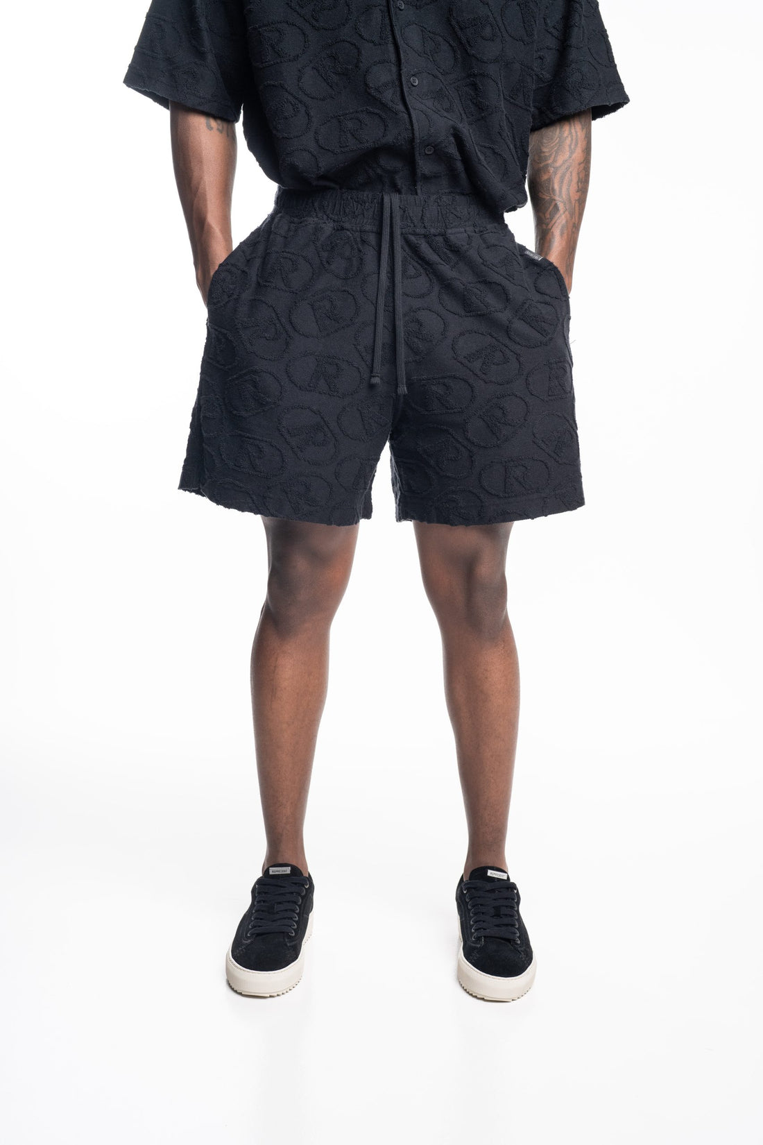 Represent Men's Aop Towel Short | MLM100291-01-Black