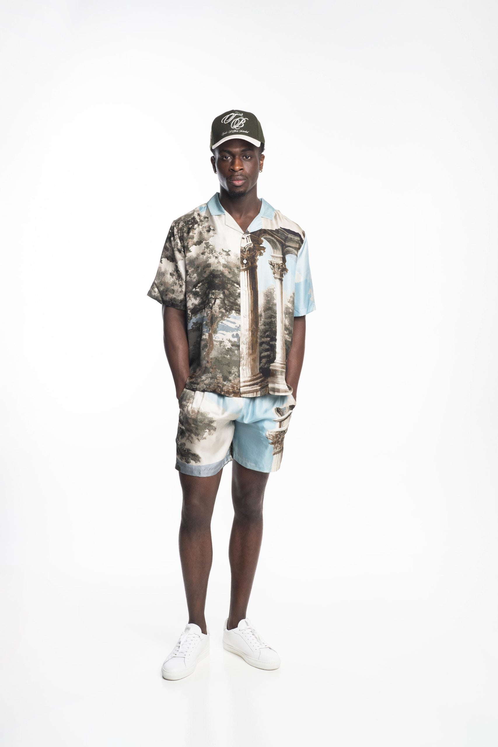 Only The Blind Echoes Of Angels Silk Shorts Blue | OTB-BS1631