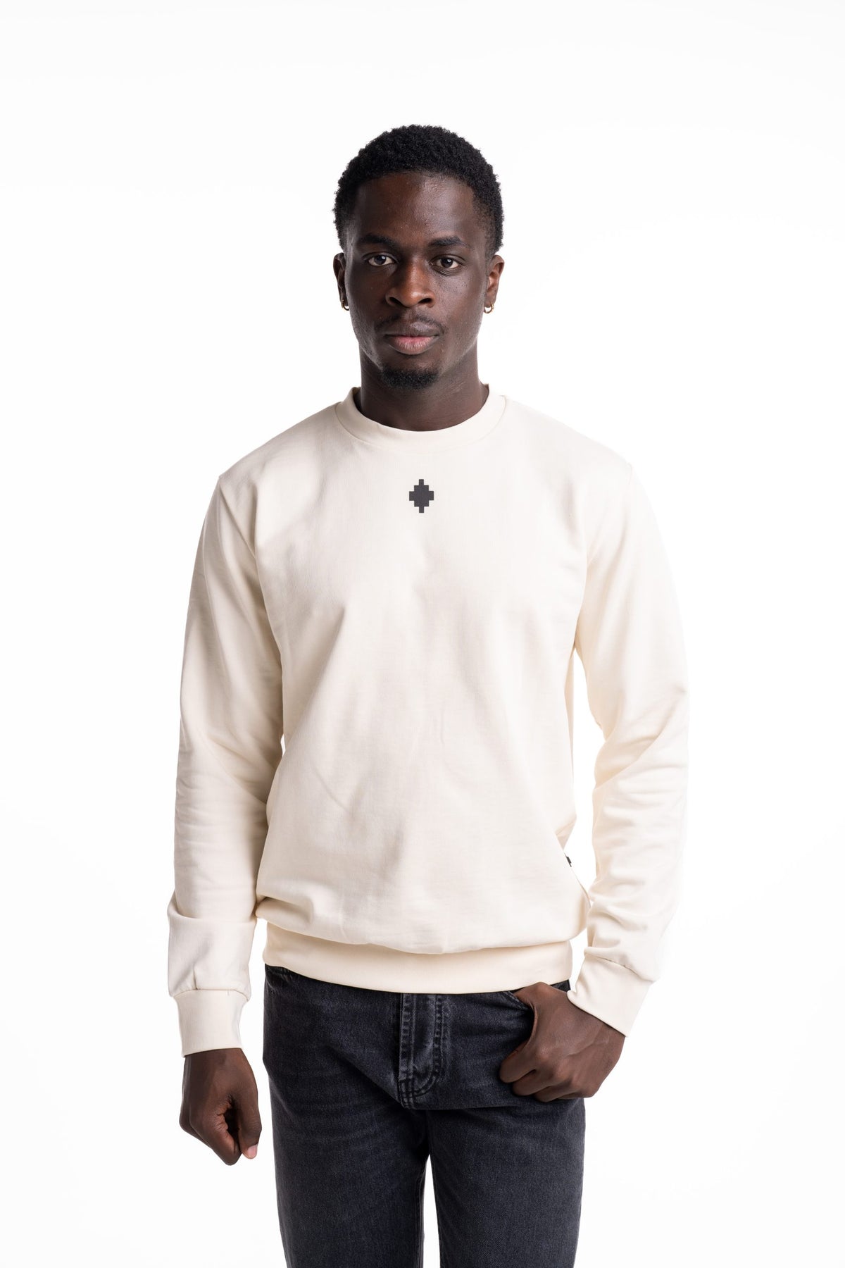 County Of Milan Men's Sweatshirt Coconut | S6CMMASW099-412