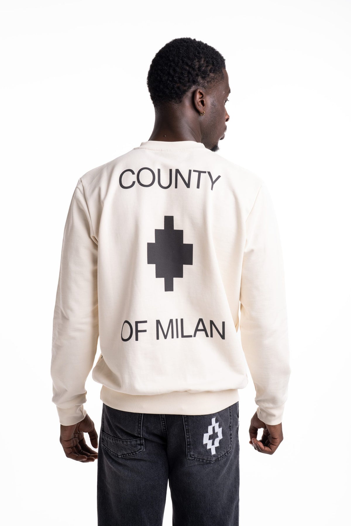 County Of Milan Men's Sweatshirt Coconut | S6CMMASW099-412