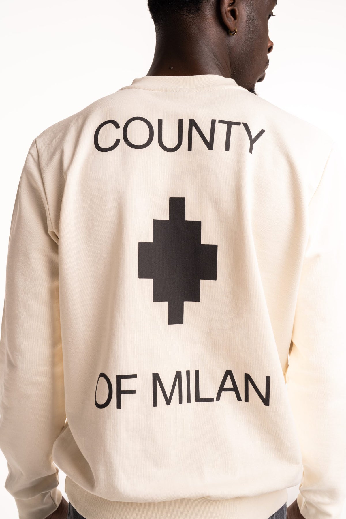 County Of Milan Men's Sweatshirt Coconut | S6CMMASW099-412