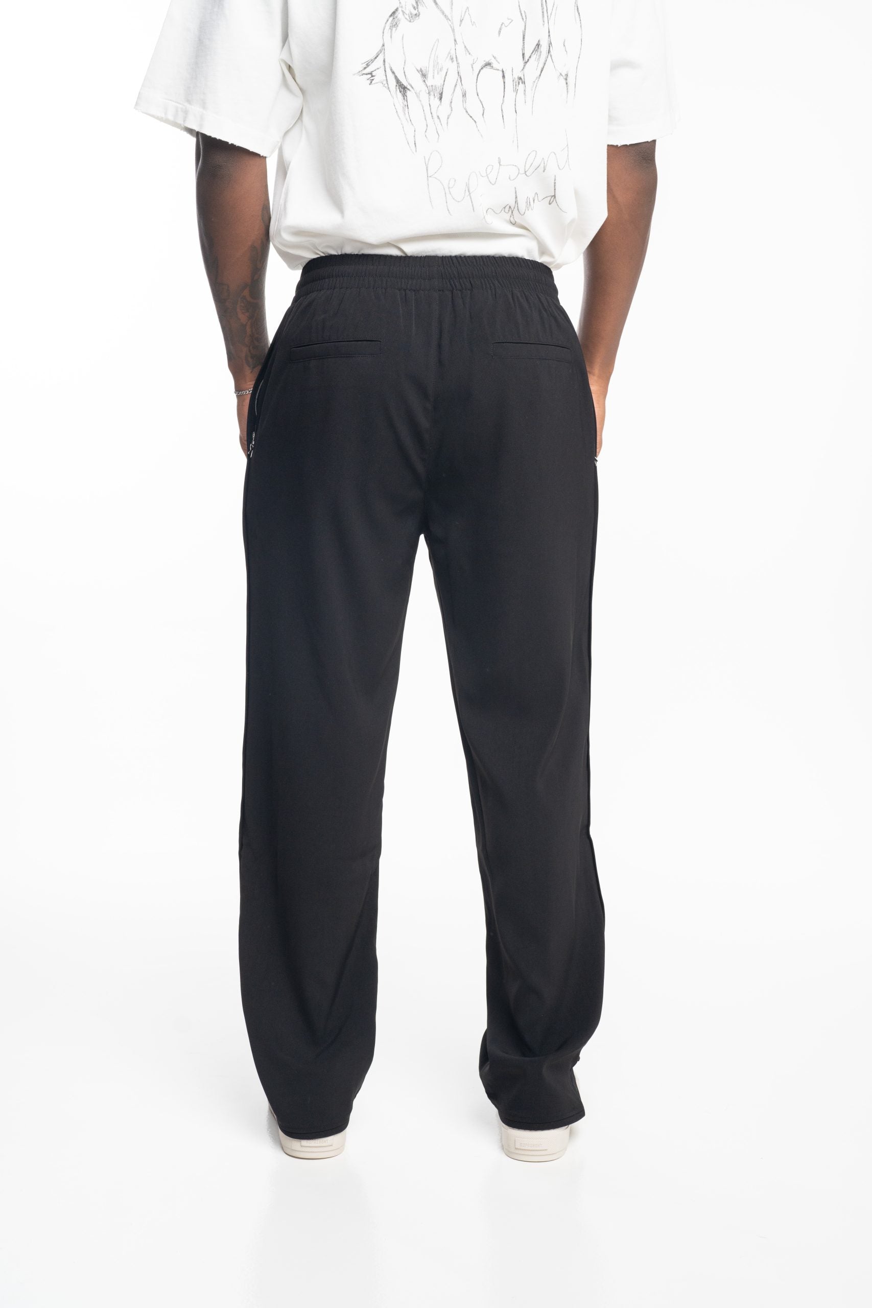 Represent Men's Piped Track Pant | MLM100313-01-Jet Black