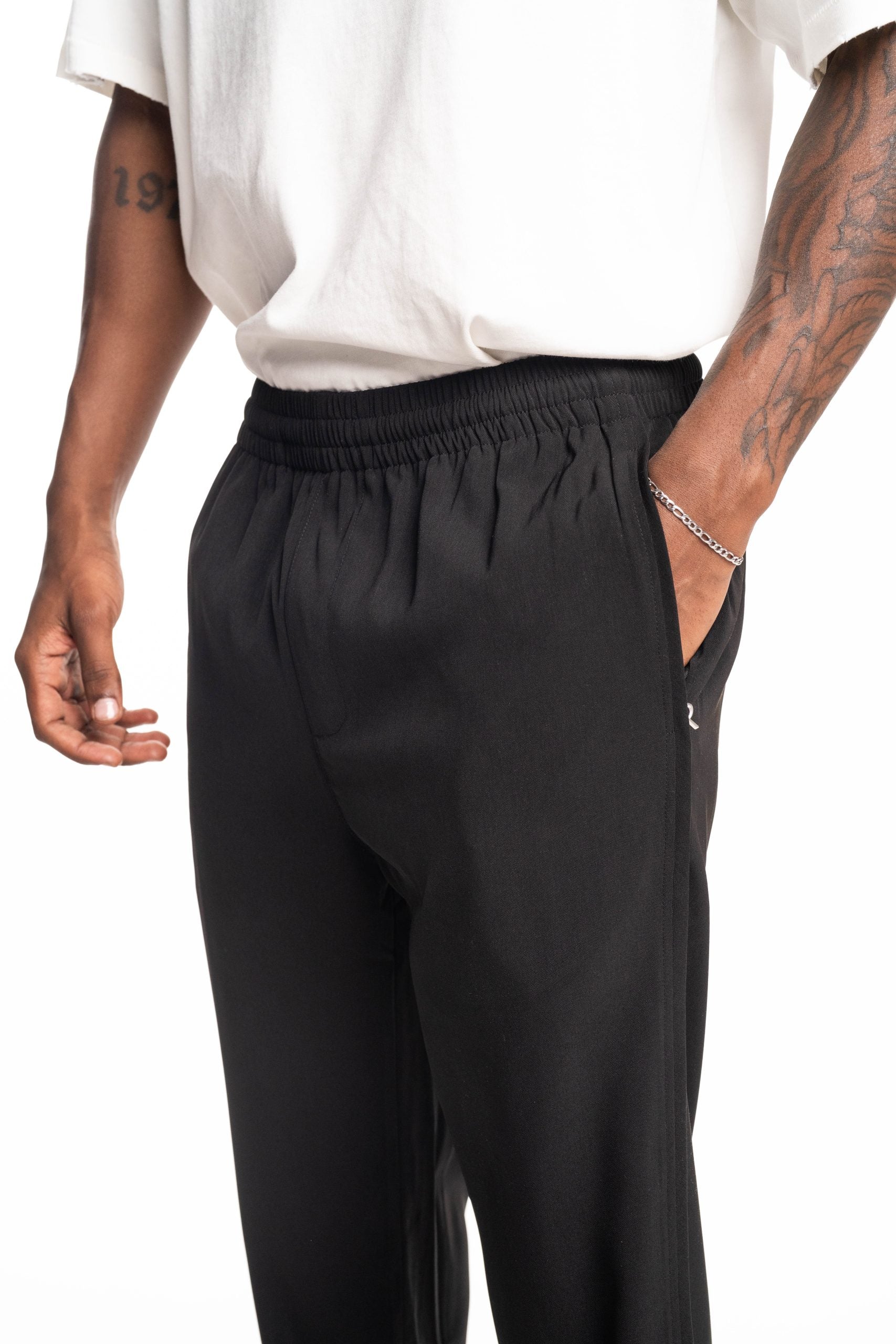 Represent Men's Piped Track Pant | MLM100313-01-Jet Black