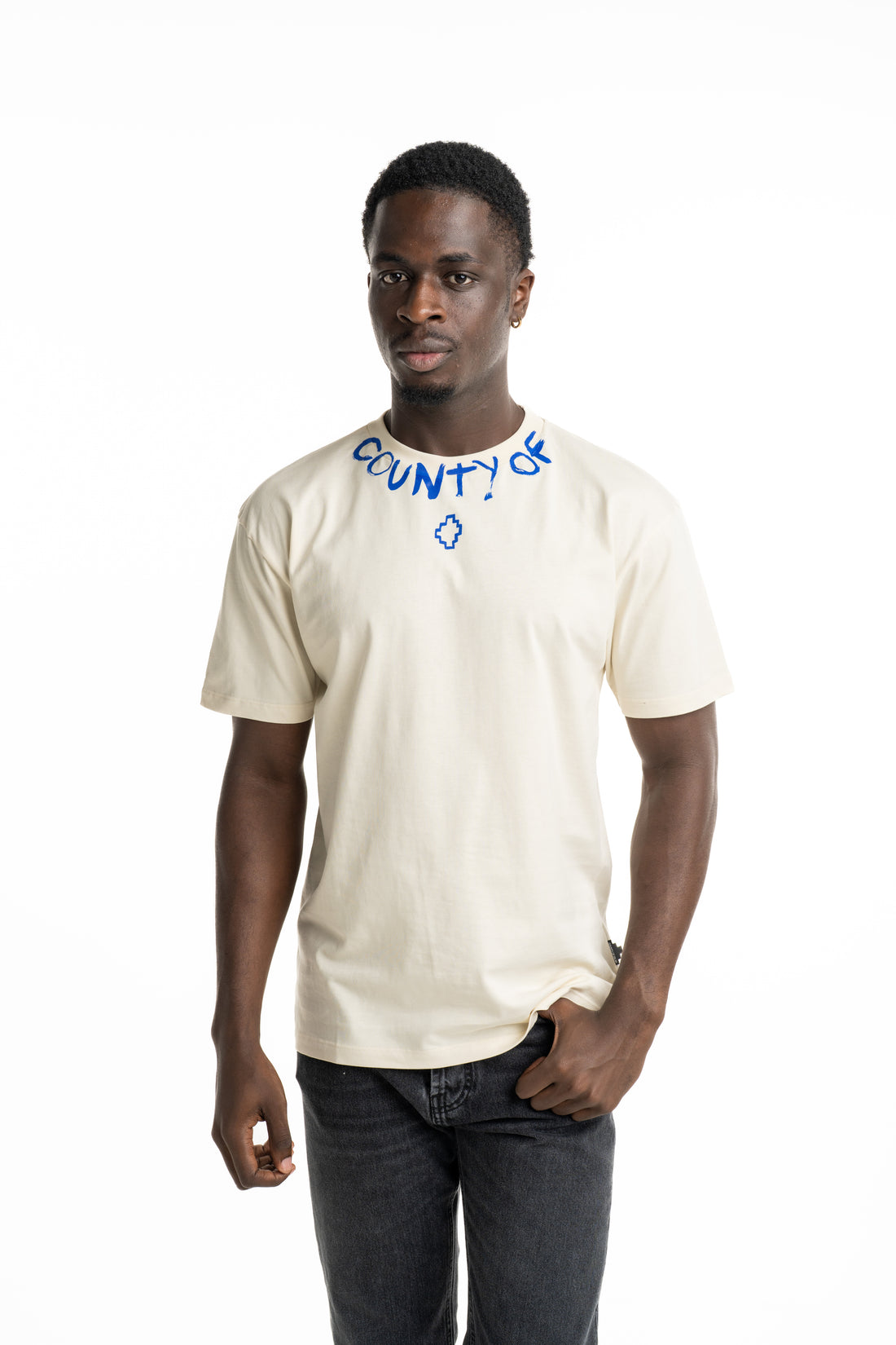 County Of Milan Men's T Shirt Coconut | S6CMMATH087-412