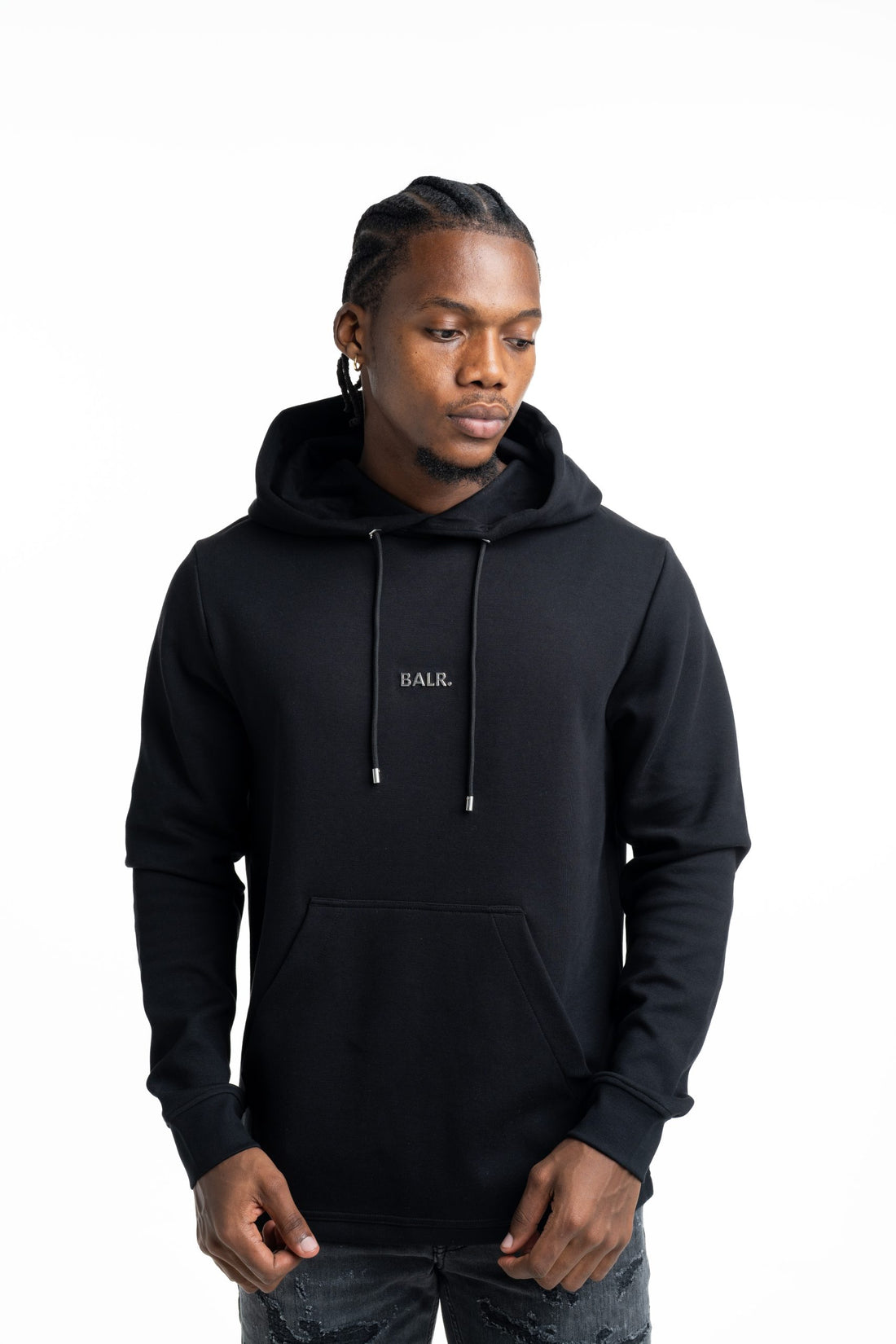 (Core) BALR Men's Q Series Regular Fit Hoodie | B1261.1113-Jet Black