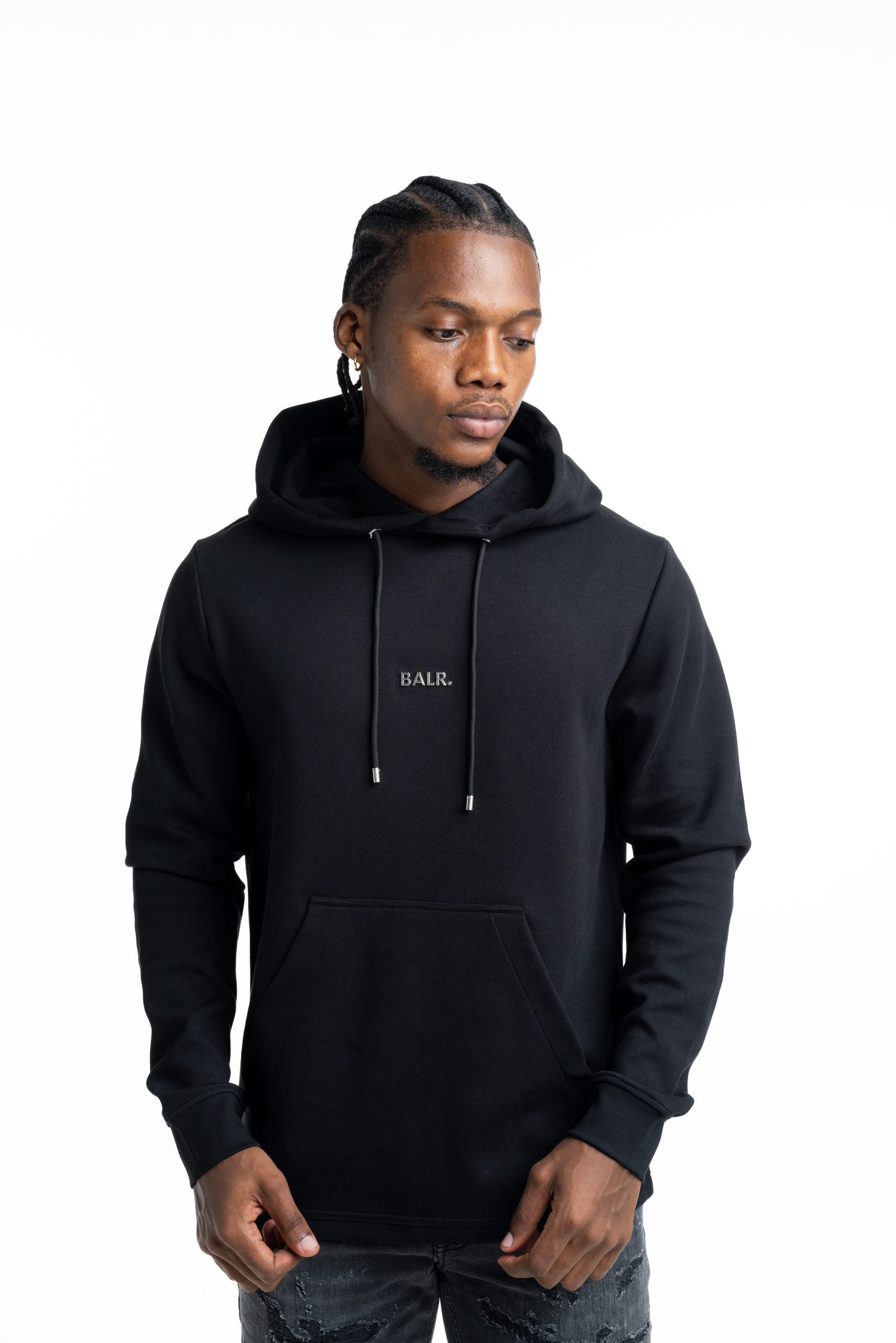 (Core) BALR Men's Q Series Regular Fit Hoodie | B1261.1113-Jet Black