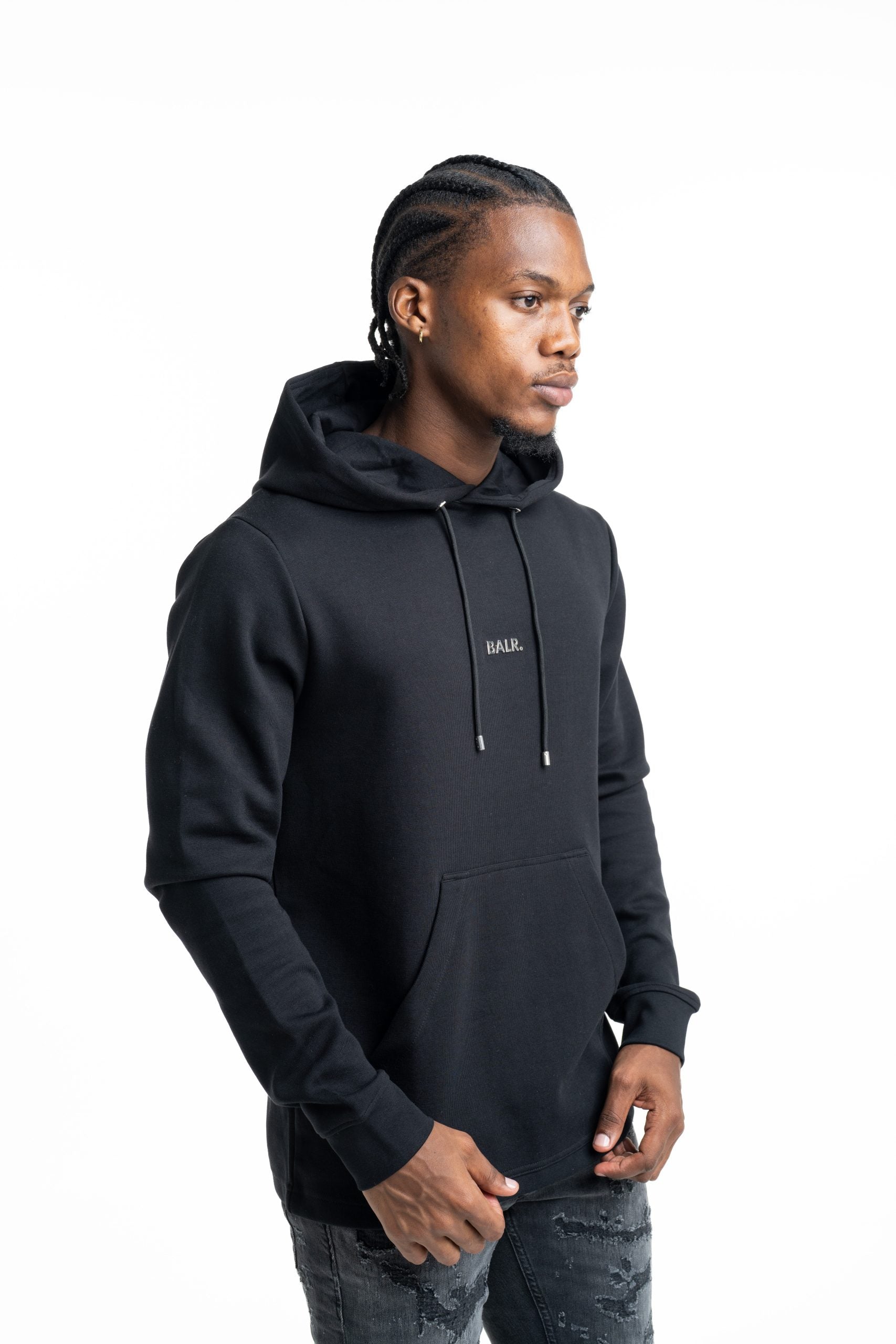 (Core) BALR Men's Q Series Regular Fit Hoodie | B1261.1113-Jet Black