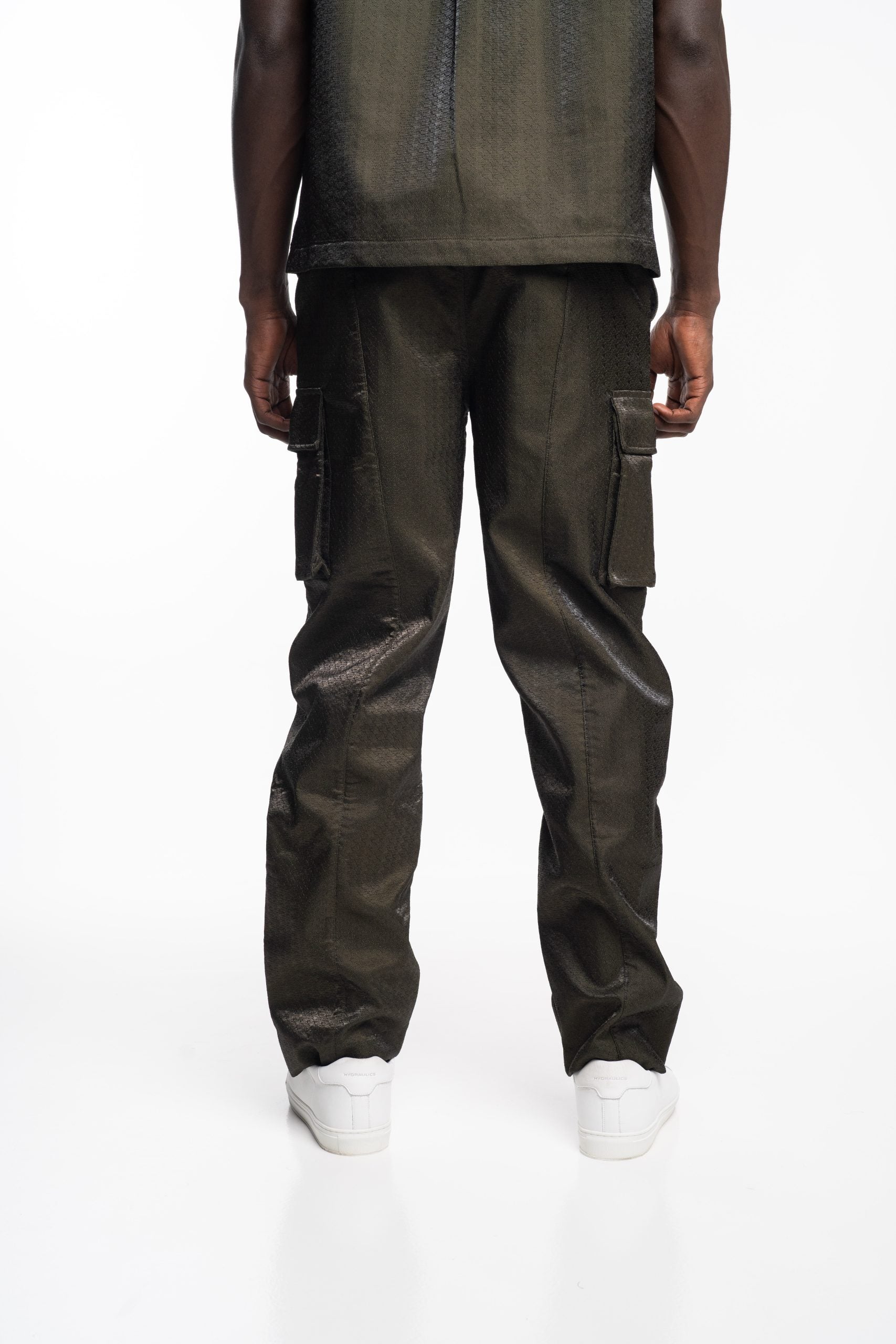 Only The Blind Iridescent Green Embroidered Pants | OTB-BC1655