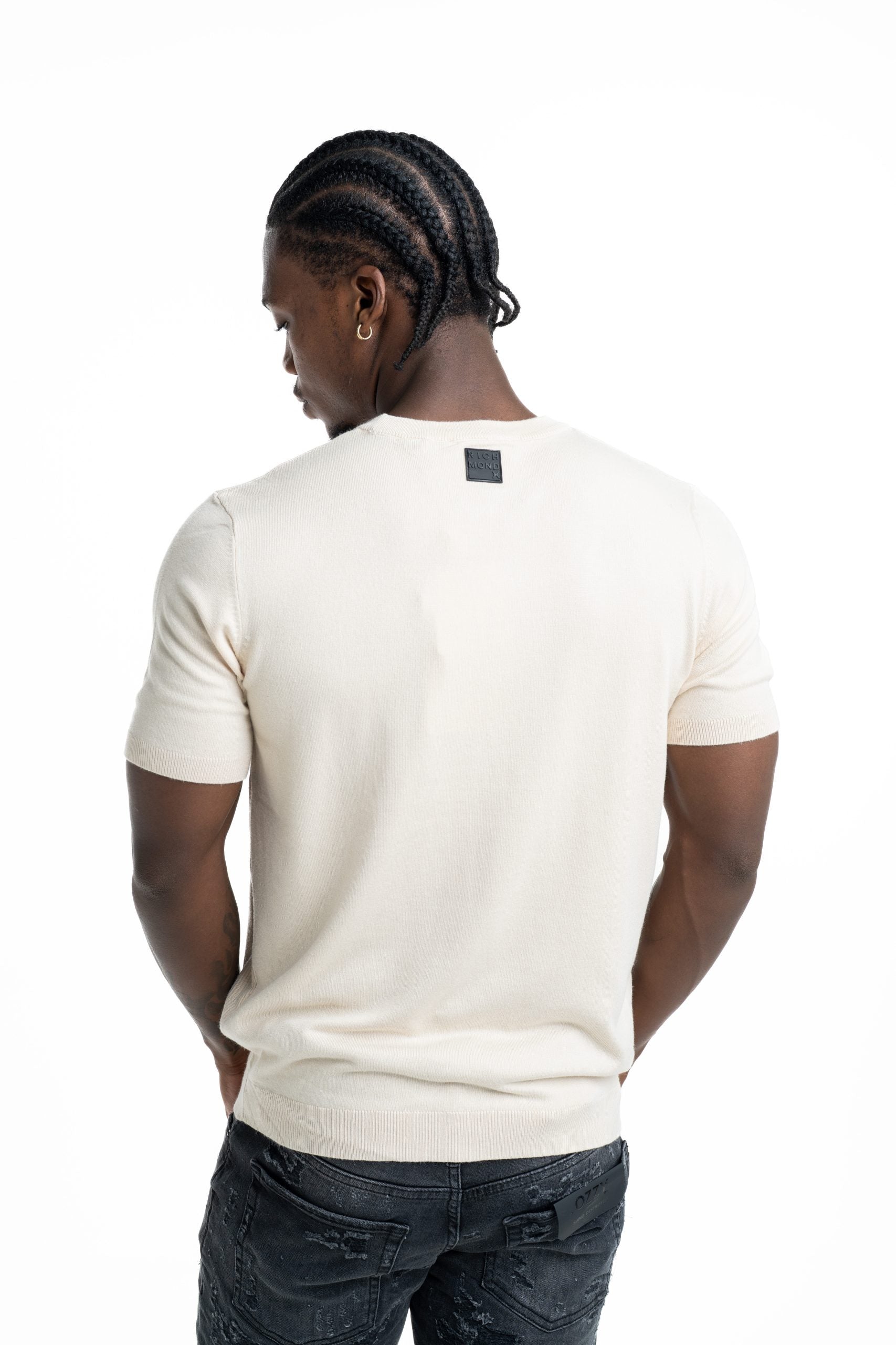 John Richmond Men's Maldi Sweater (Crew Neck) | UMP26023MAIR-Beige