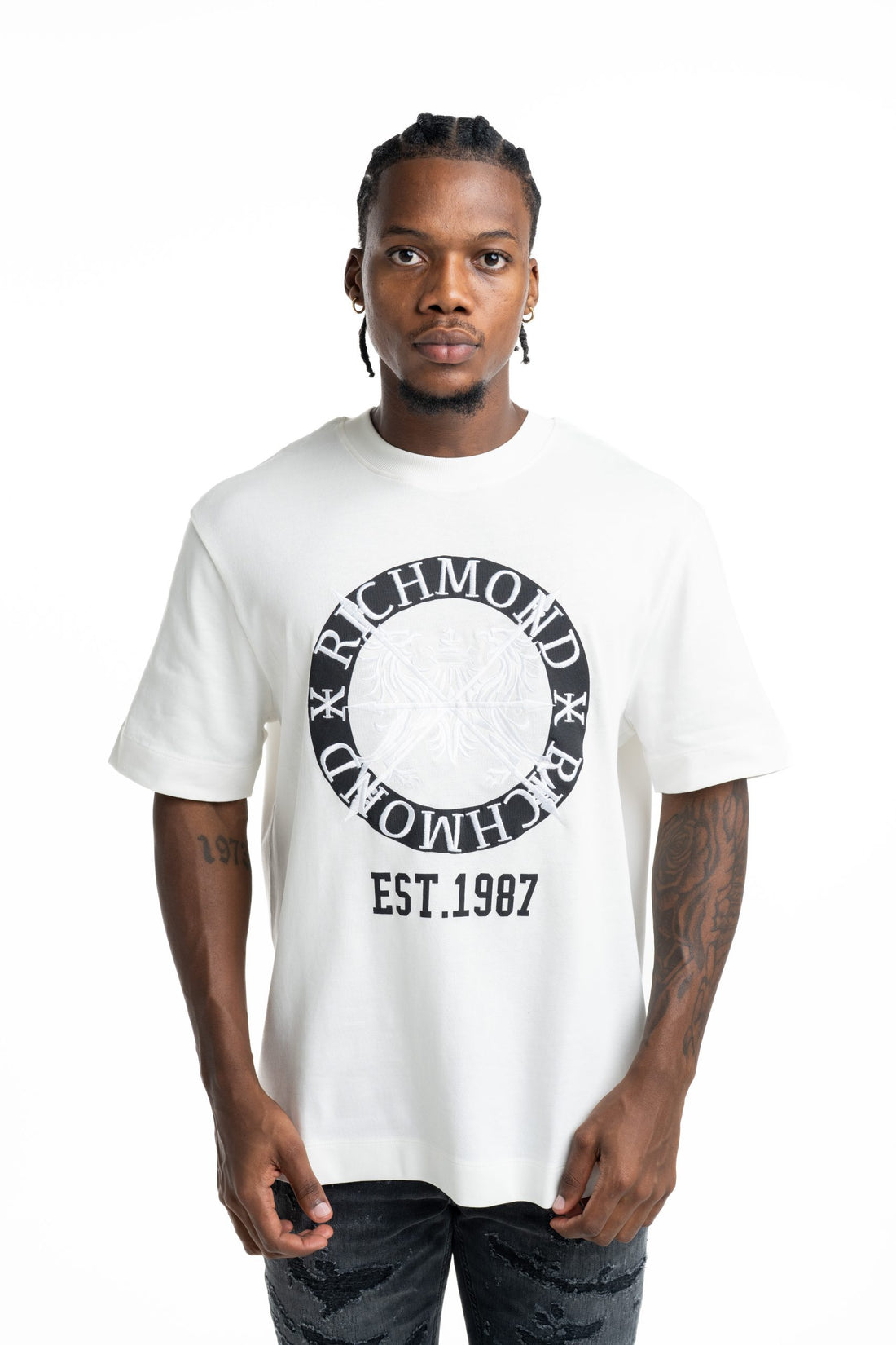 John Richmond Men's Bagam T Shirt | UMP26030TSCKL-Off White