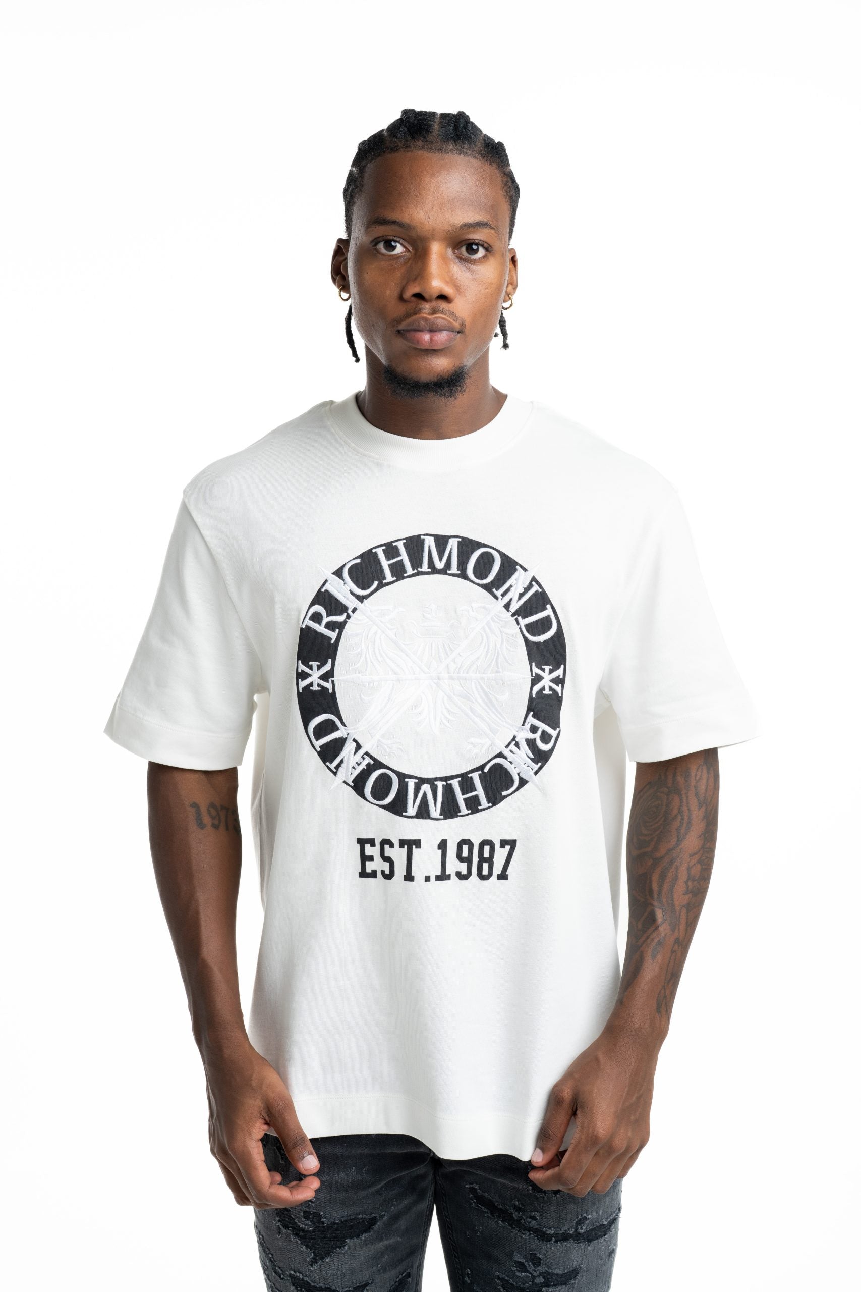 John Richmond Men's Bagam T Shirt | UMP26030TSCKL-Off White