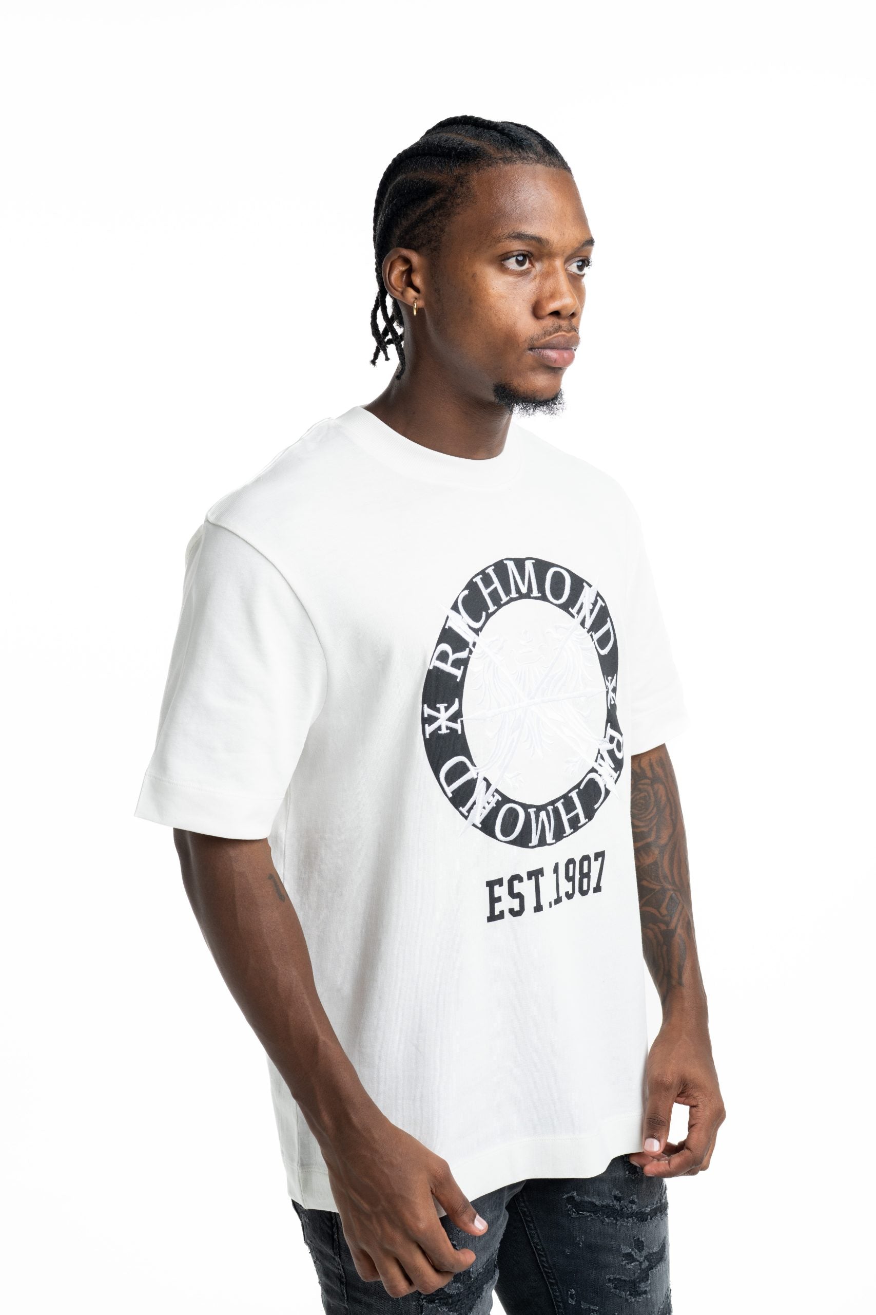 John Richmond Men's Bagam T Shirt | UMP26030TSCKL-Off White