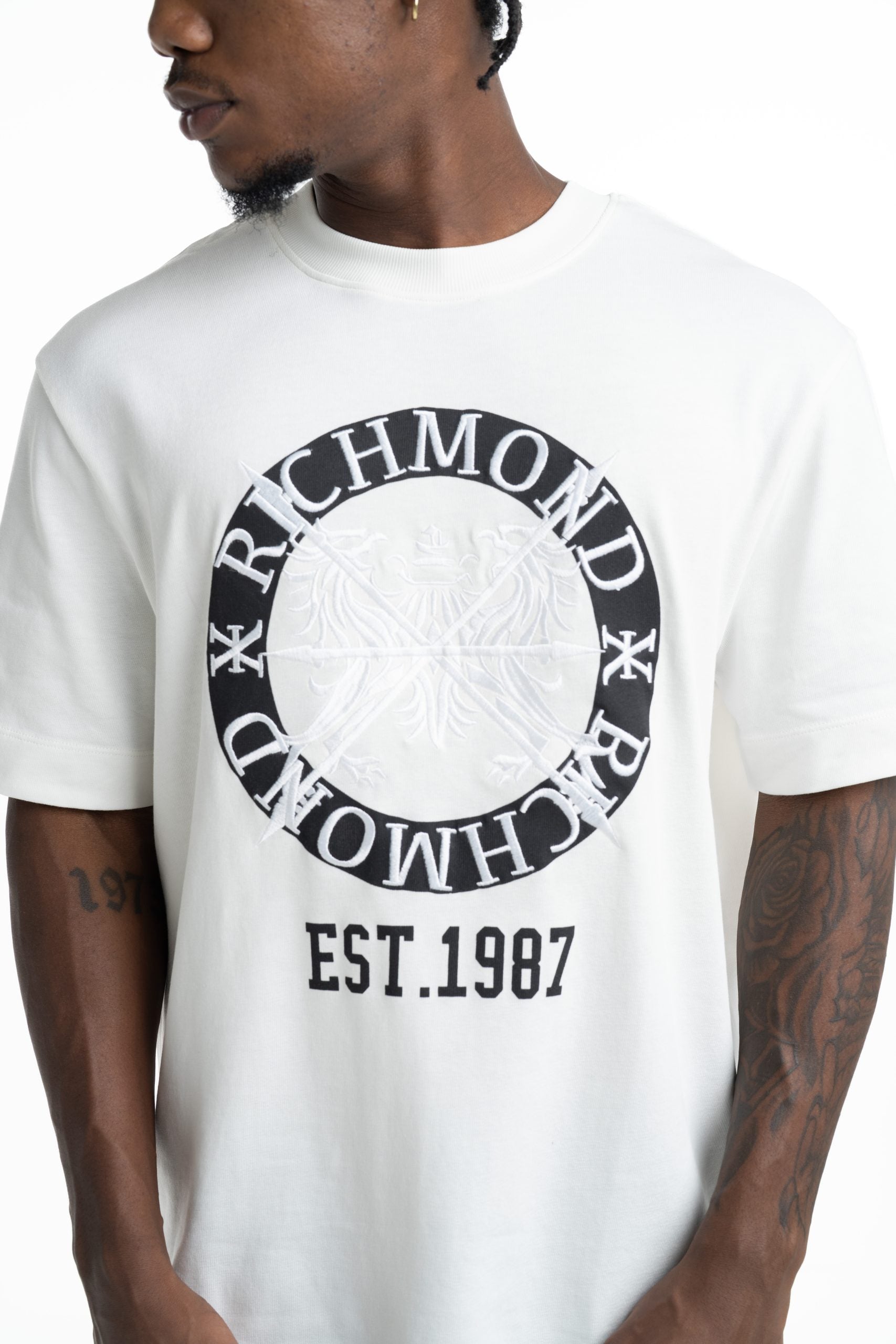 John Richmond Men's Bagam T Shirt | UMP26030TSCKL-Off White