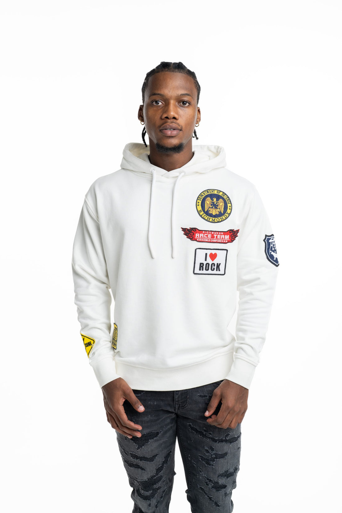 John Richmond Men's Tubal Sweatshirt (Hoodie) | UMP26243FEGKF-Off White