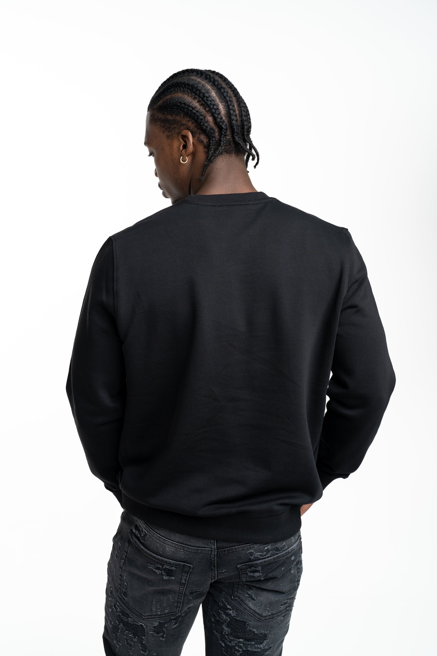 John Richmond Men's Sejam Sweatshirt (Crew Neck ) | UMP26004FERDI-Black
