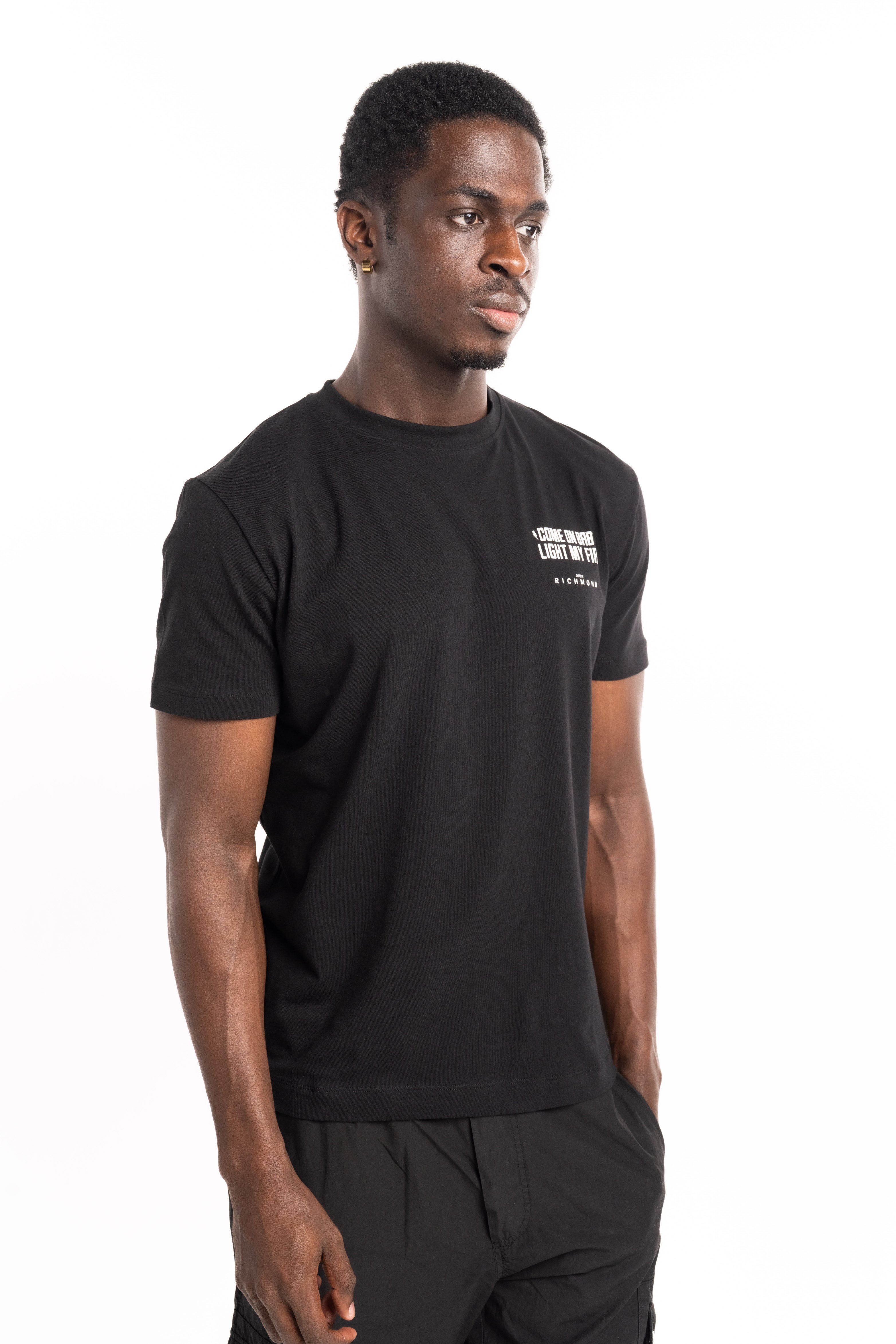 John Richmond Men's Handrik T-Shirt | HMP25021TSOF Black